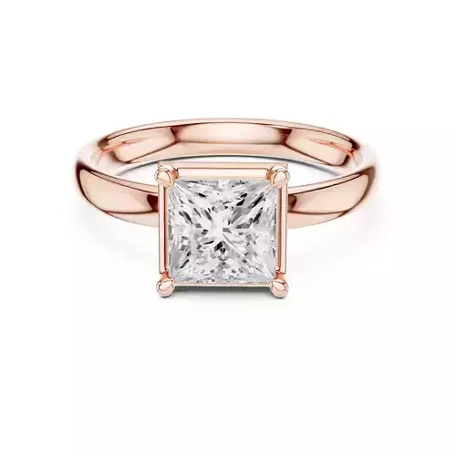 Solitaire Princess Cut Diamond Engagement Wedding Ring 