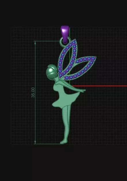 Angel Necklace  Free 3D print model_2