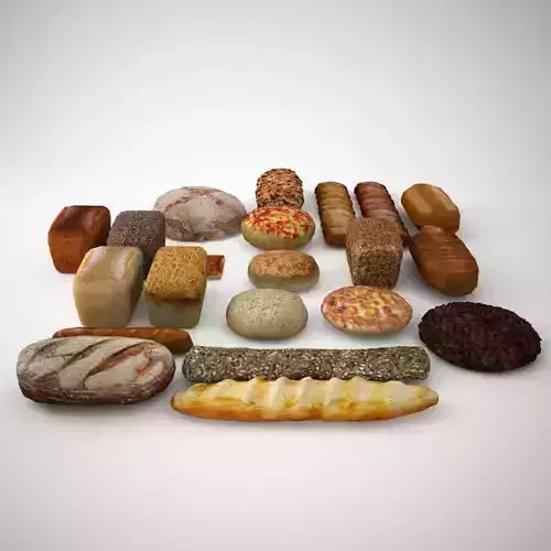 Breads rolls and bakery elements