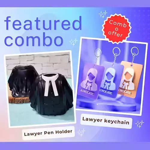 Lawyer 3D Pen Holder and Keychain 3D print model