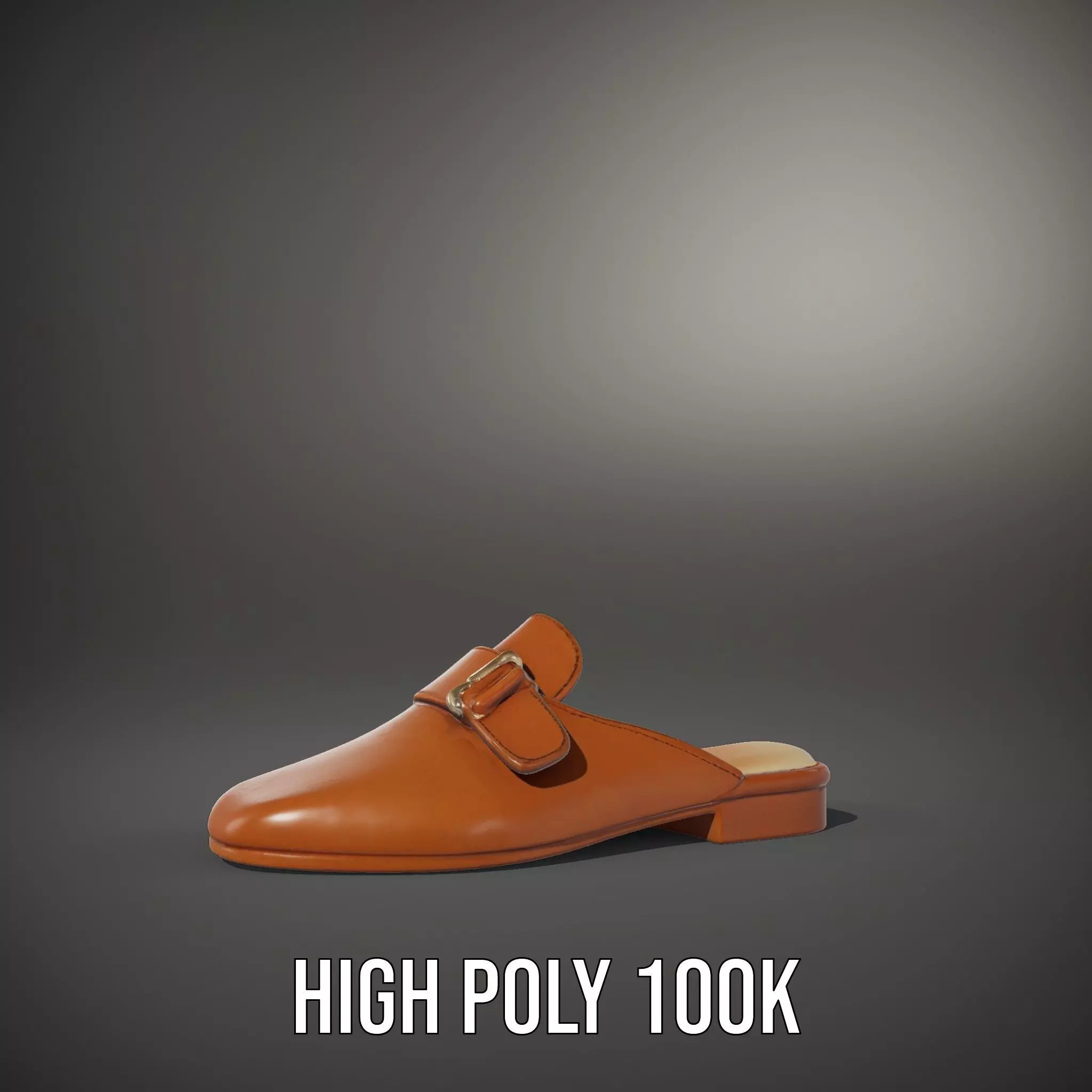 Brown Leather Loafer model pack Low-poly 3D model_10