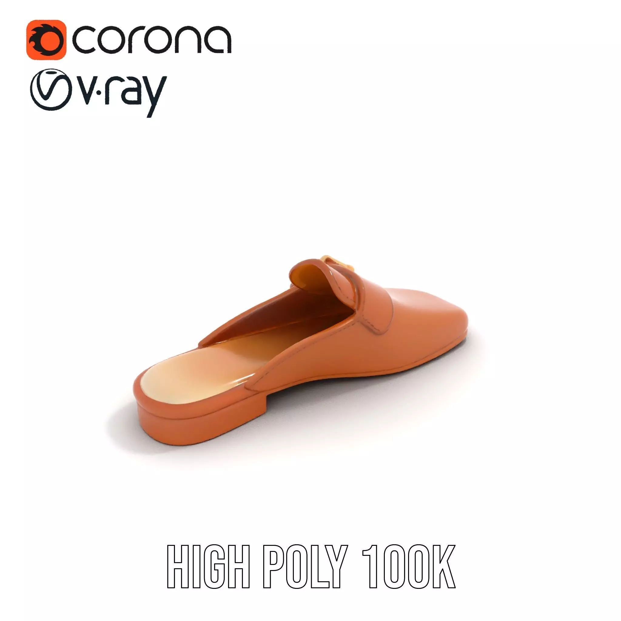 Brown Leather Loafer model pack Low-poly 3D model_17