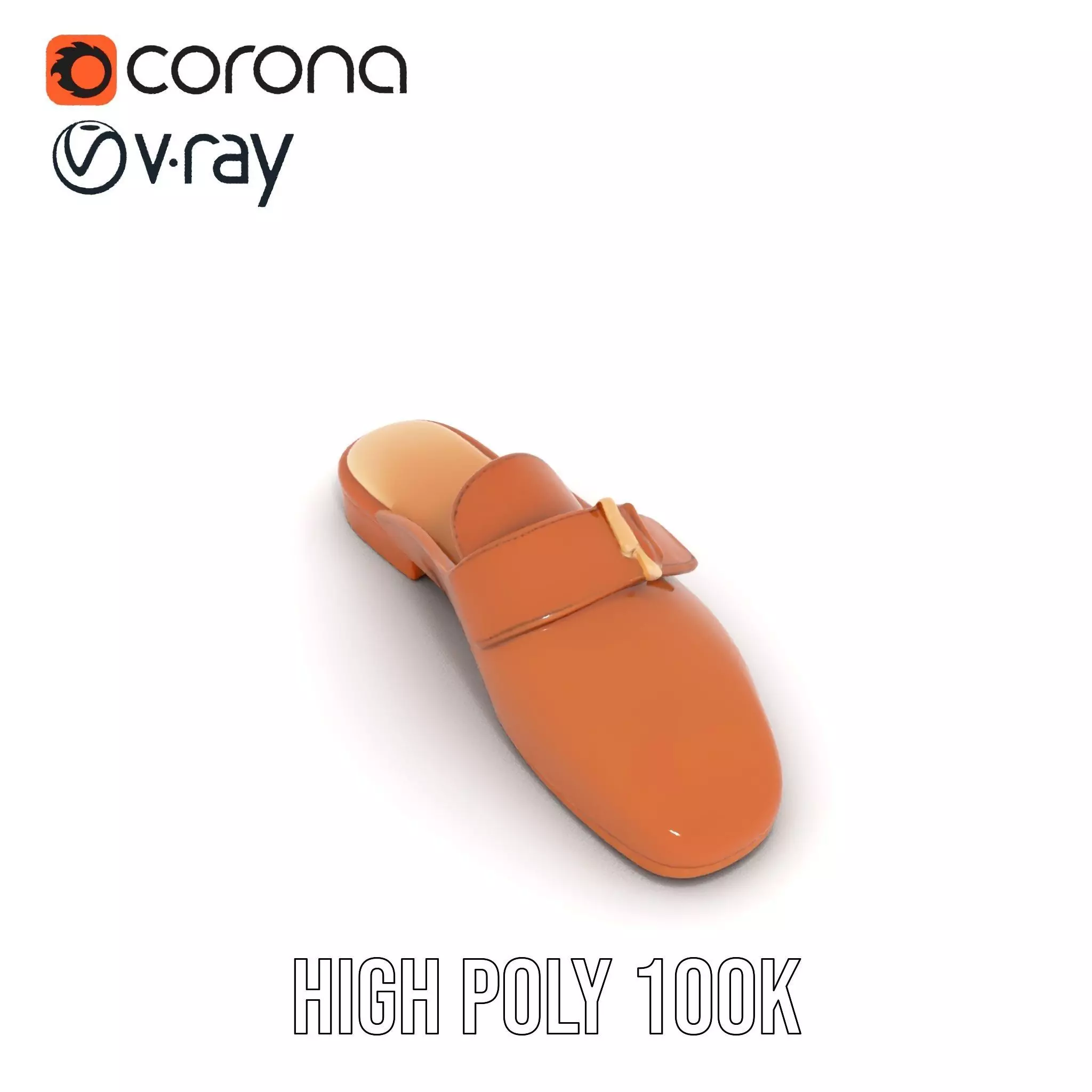 Brown Leather Loafer model pack Low-poly 3D model_20