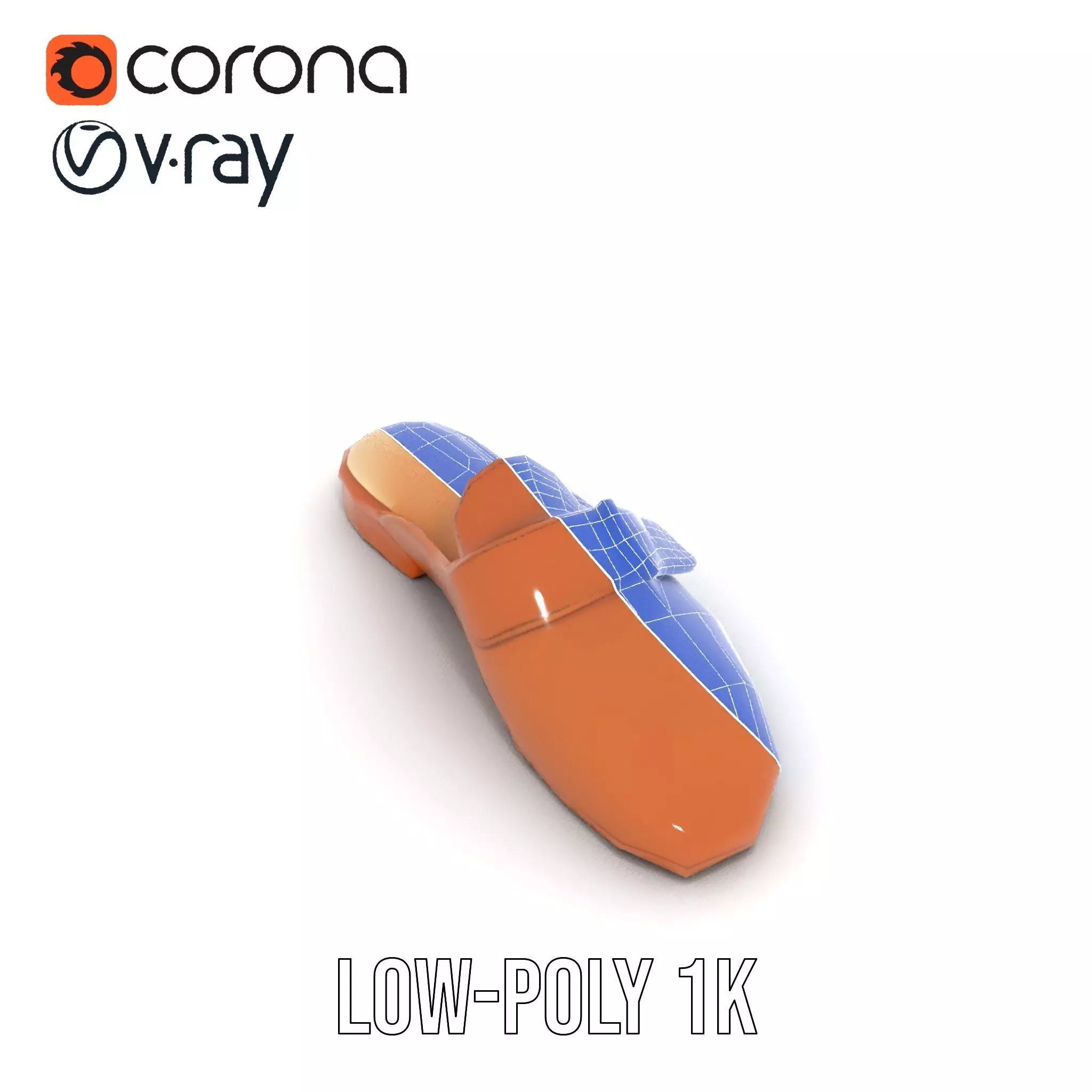 Brown Leather Loafer model pack Low-poly 3D model_28