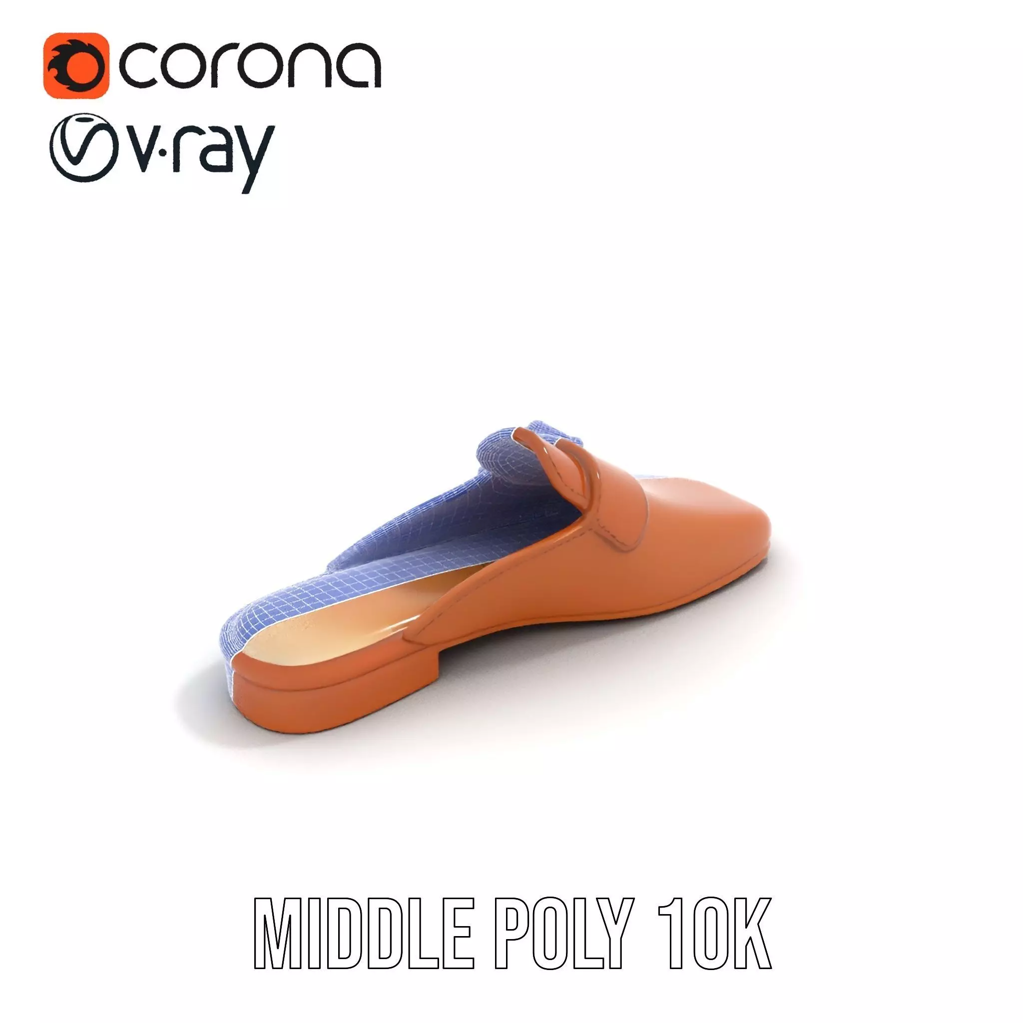 Brown Leather Loafer model pack Low-poly 3D model_11