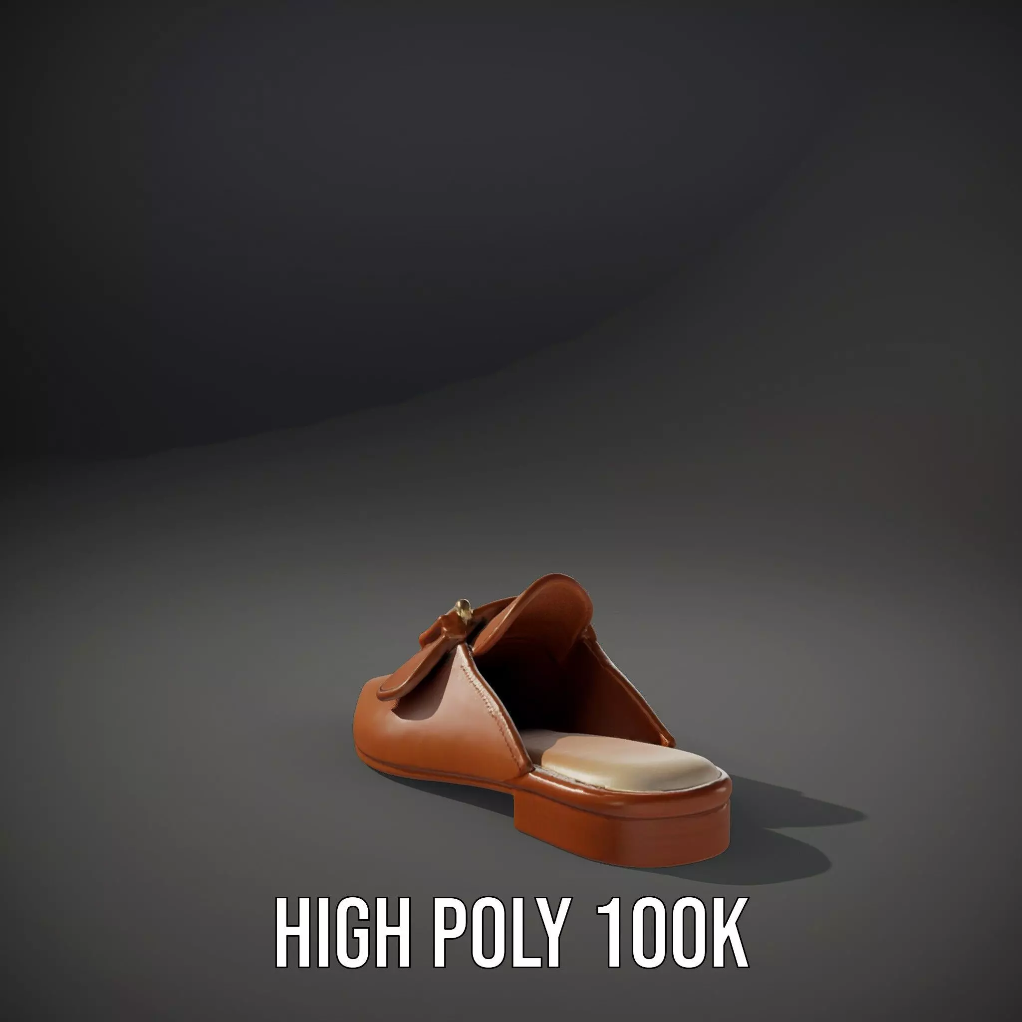 Brown Leather Loafer model pack Low-poly 3D model_8