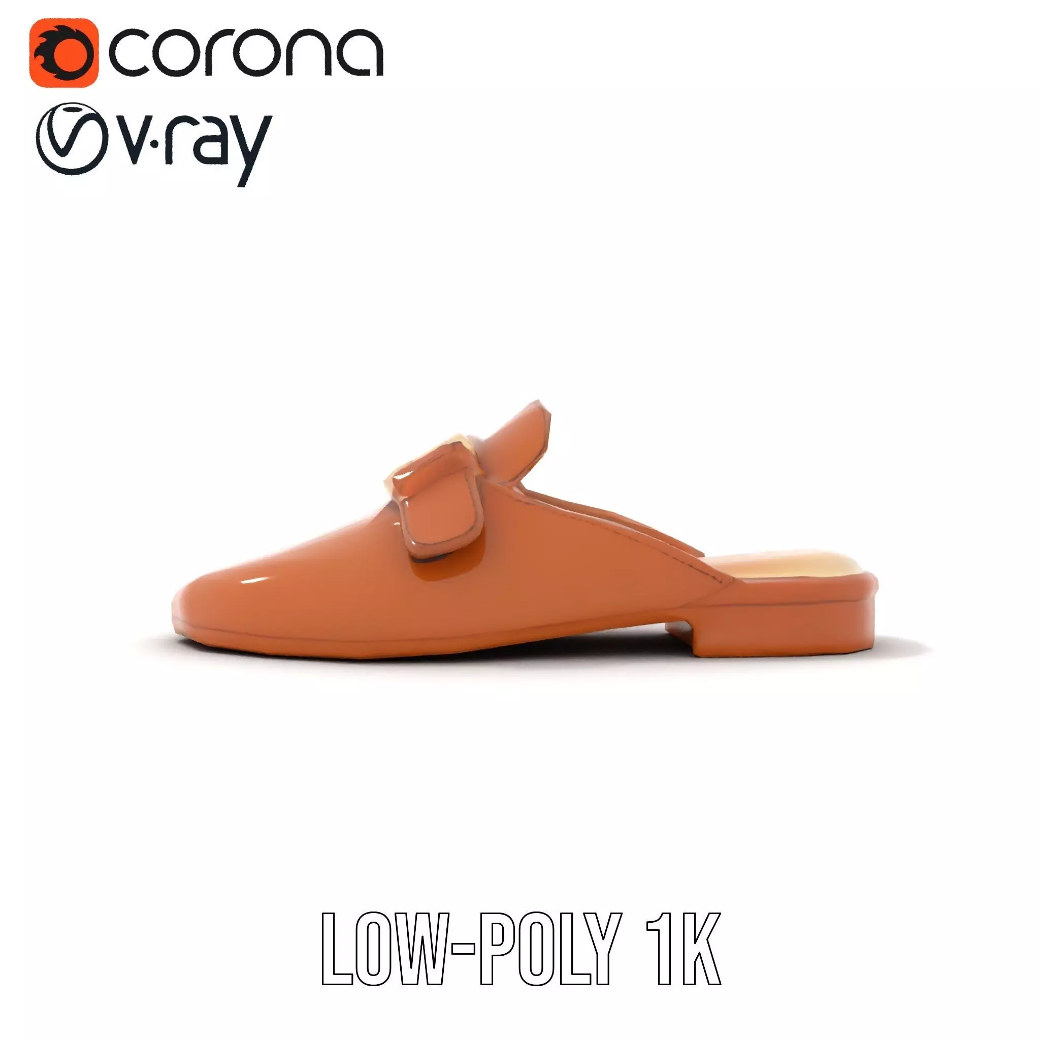 Brown Leather Loafer model pack Low-poly 3D model_9