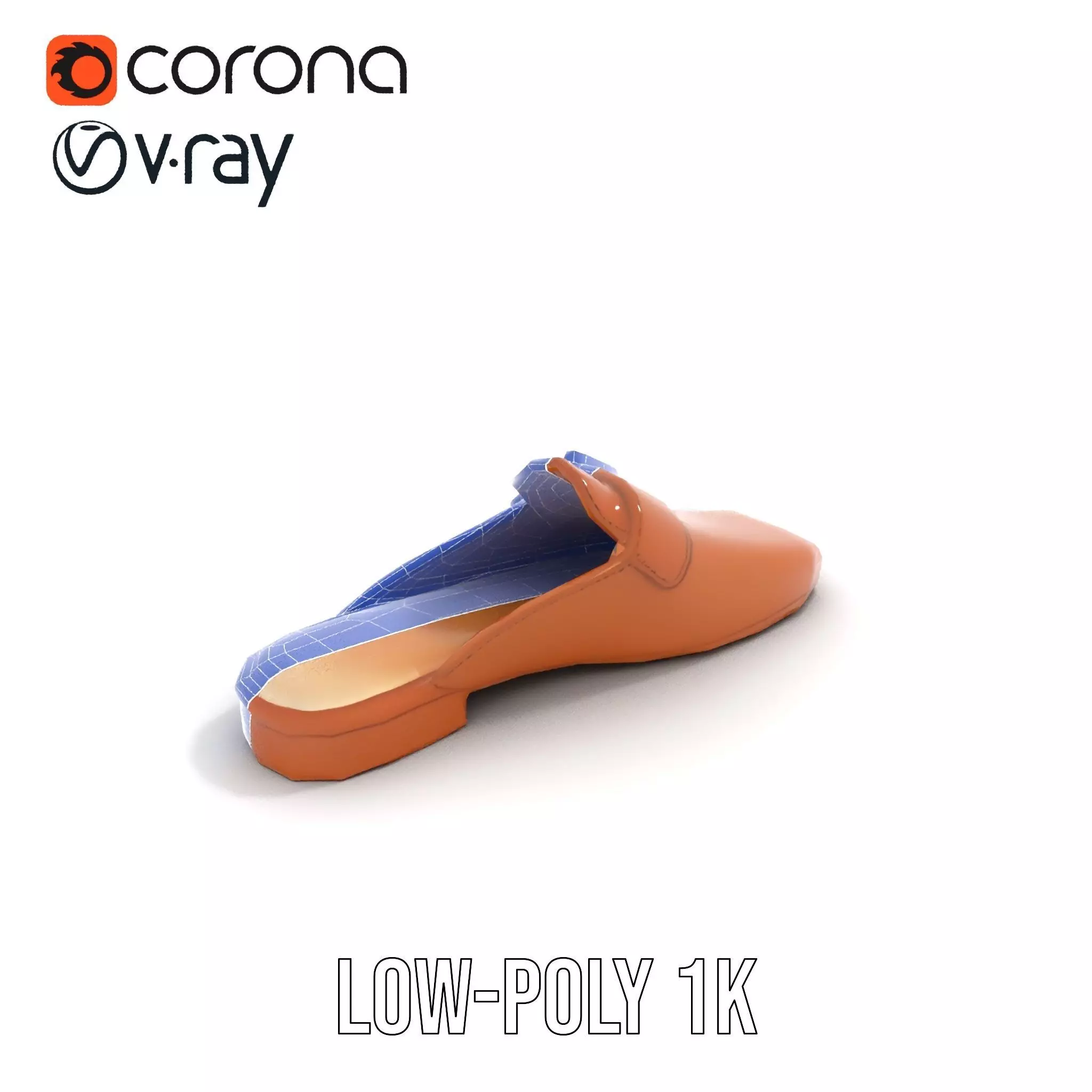 Brown Leather Loafer model pack Low-poly 3D model_22