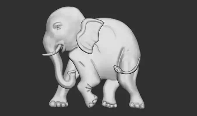 Elephant Bas Relief STL