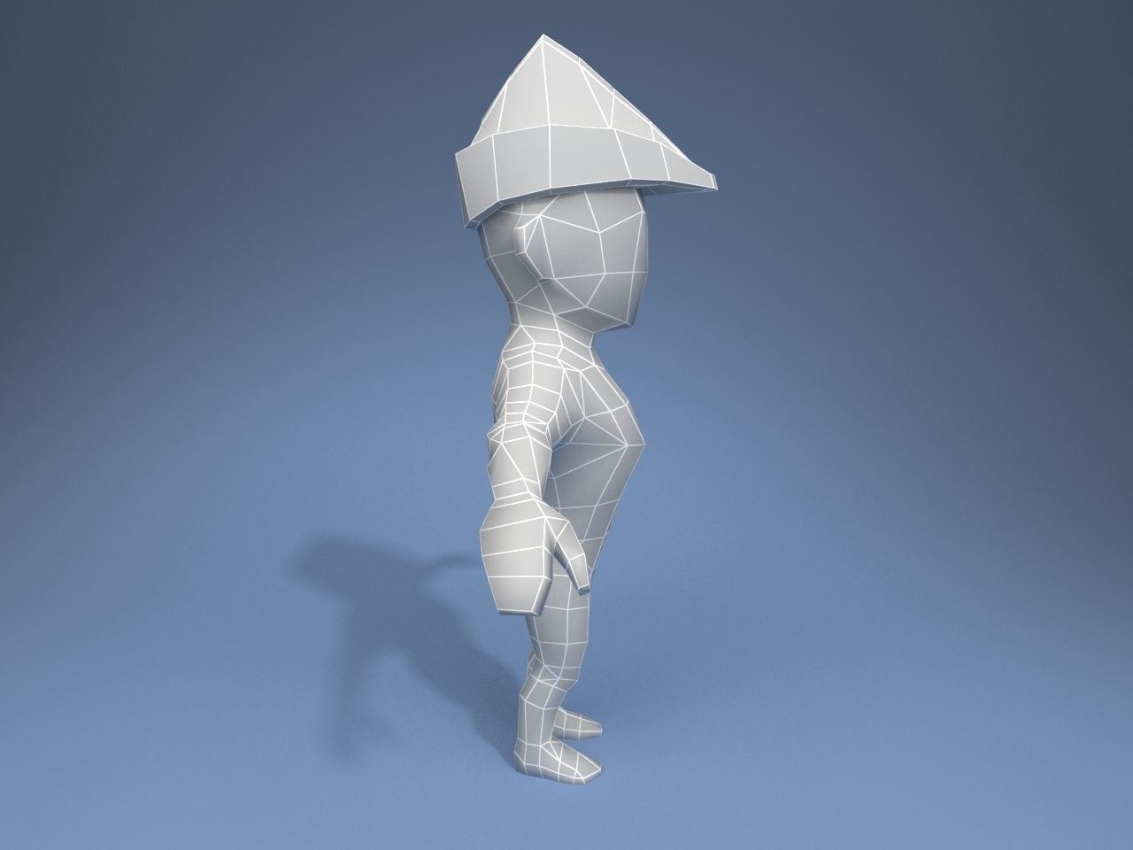 Medieval character servant 5 Low-poly 3D model_14