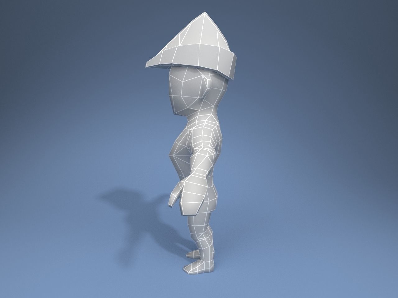 Medieval character servant 5 Low-poly 3D model_10
