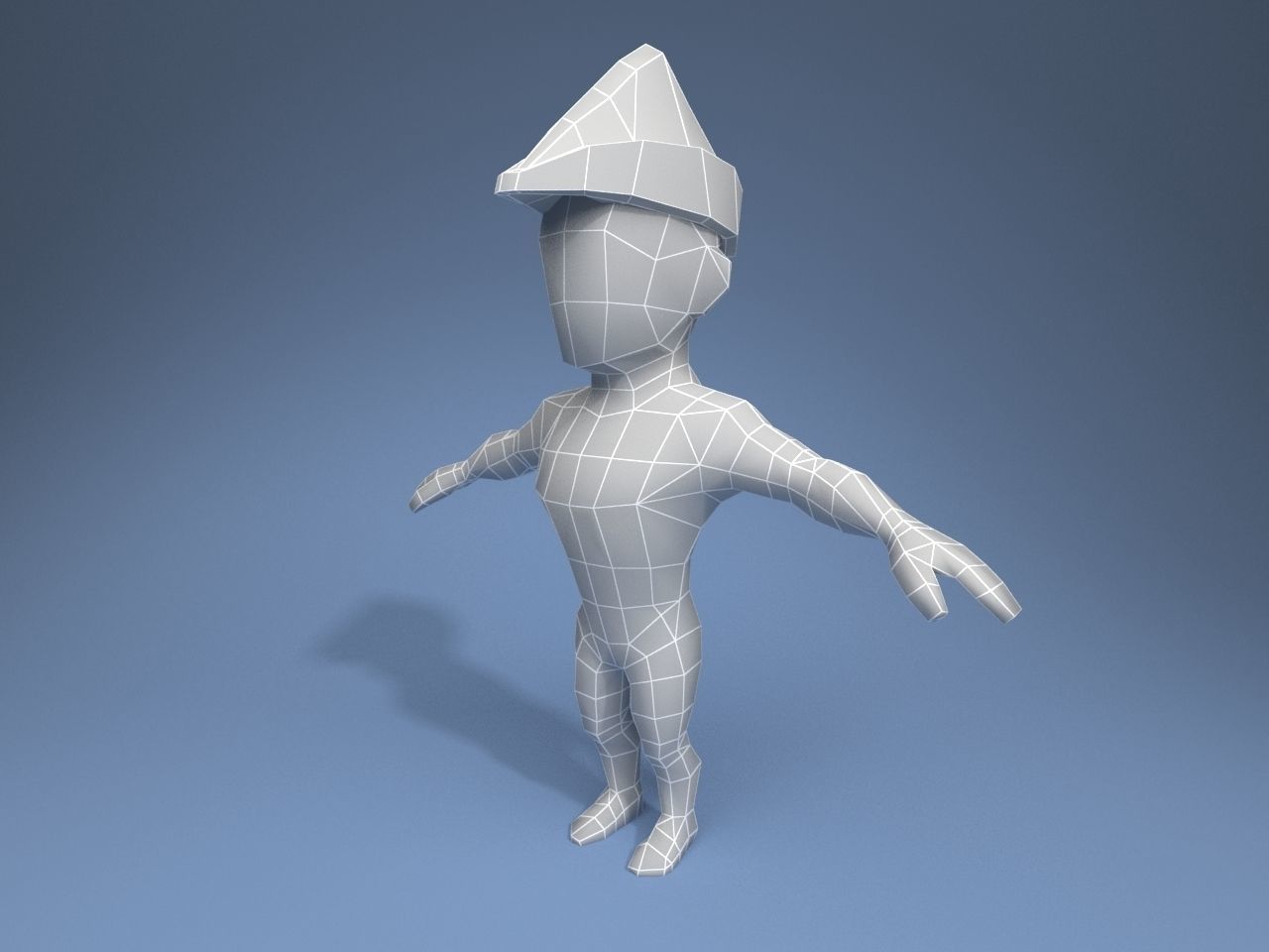Medieval character servant 5 Low-poly 3D model_9