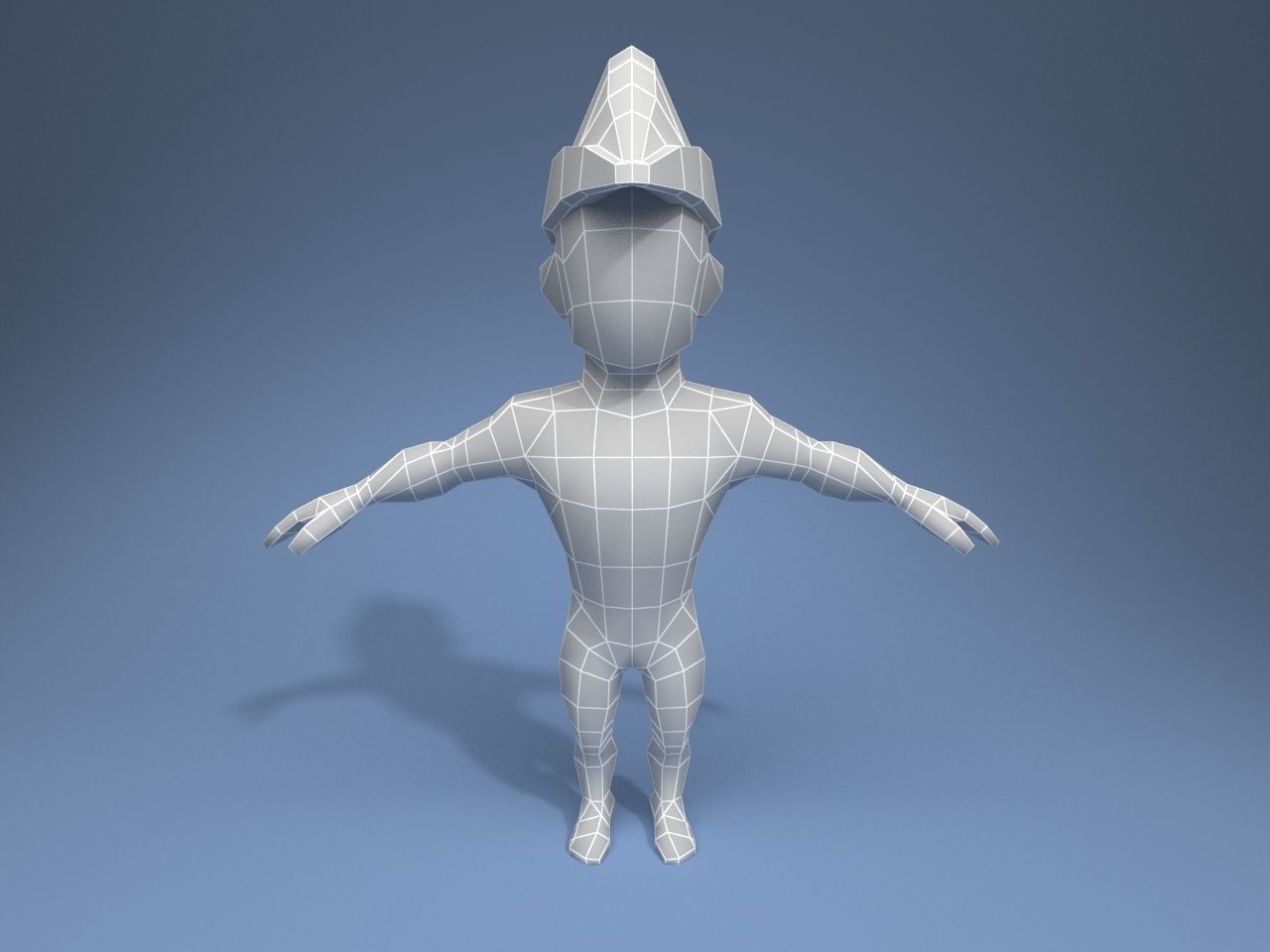 Medieval character servant 5 Low-poly 3D model_8