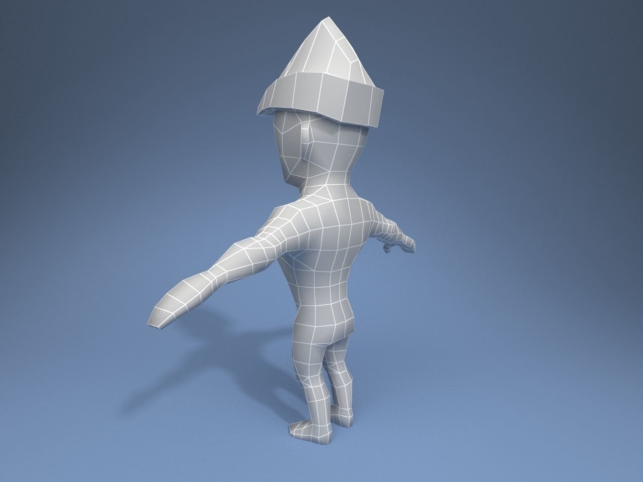 Medieval character servant 5 Low-poly 3D model_11