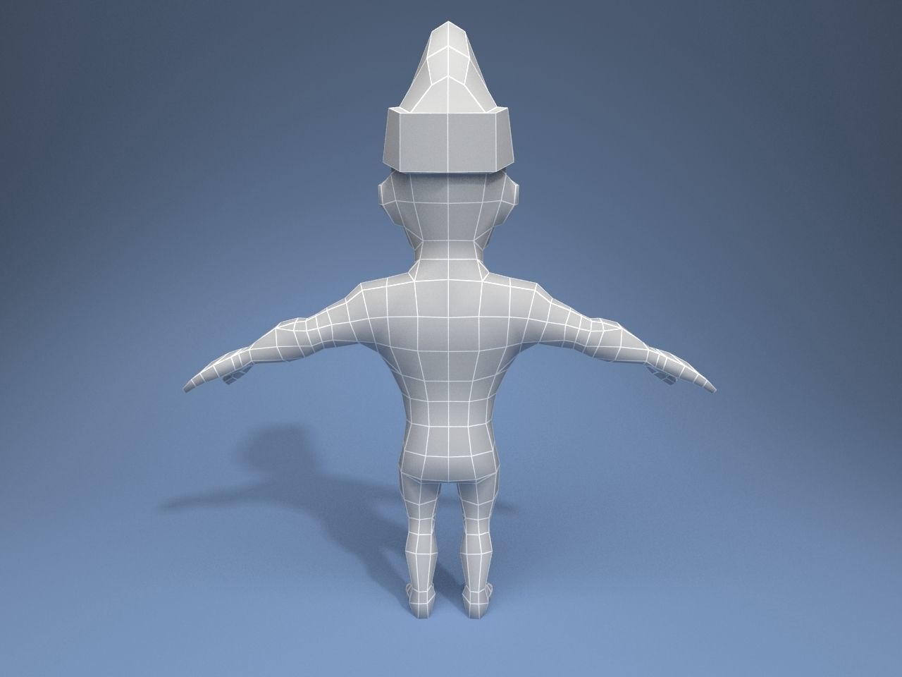Medieval character servant 5 Low-poly 3D model_12