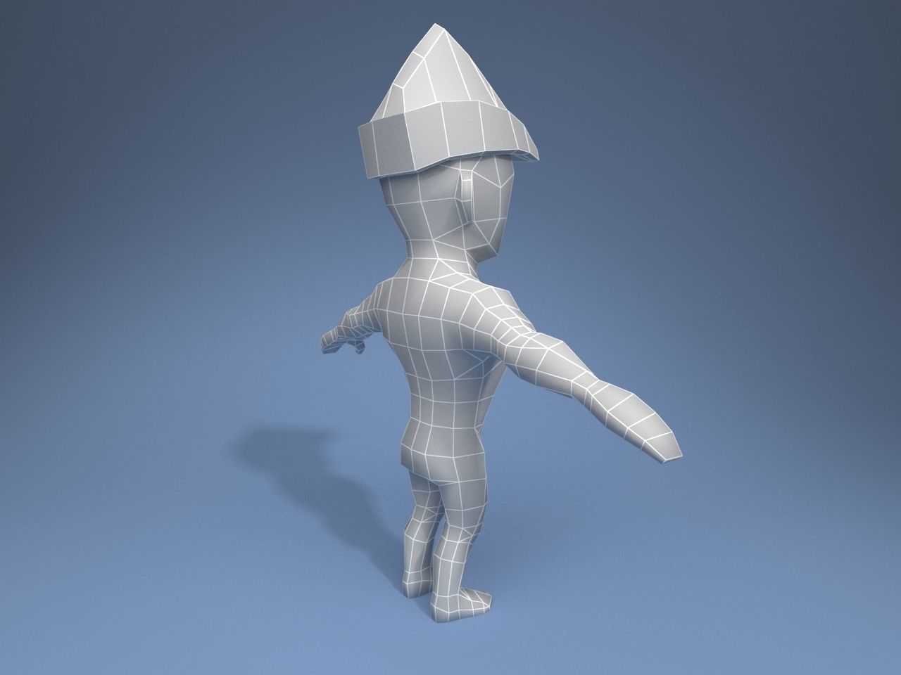 Medieval character servant 5 Low-poly 3D model_13