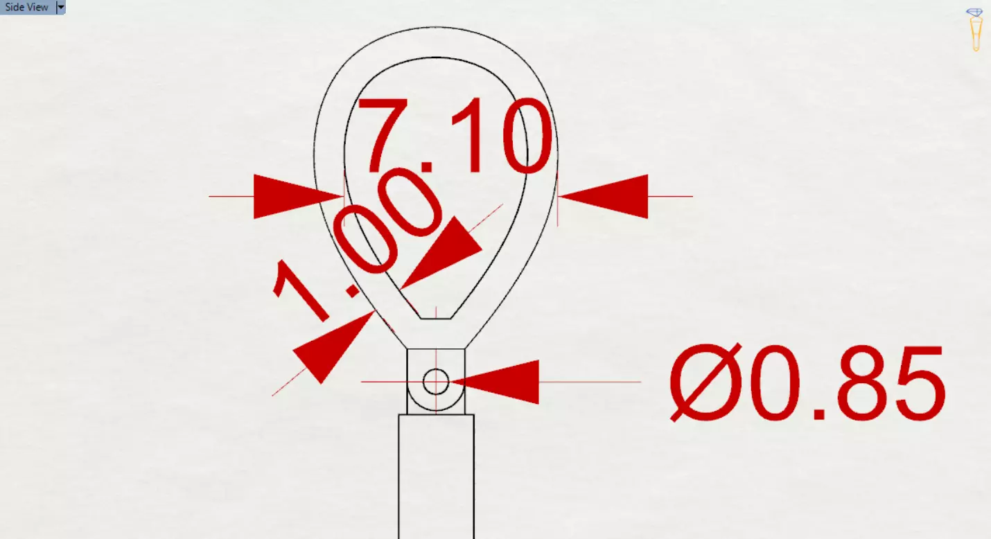 Two-tone Gold Cross stl 3dm Pendant gp0474 3D print model_26