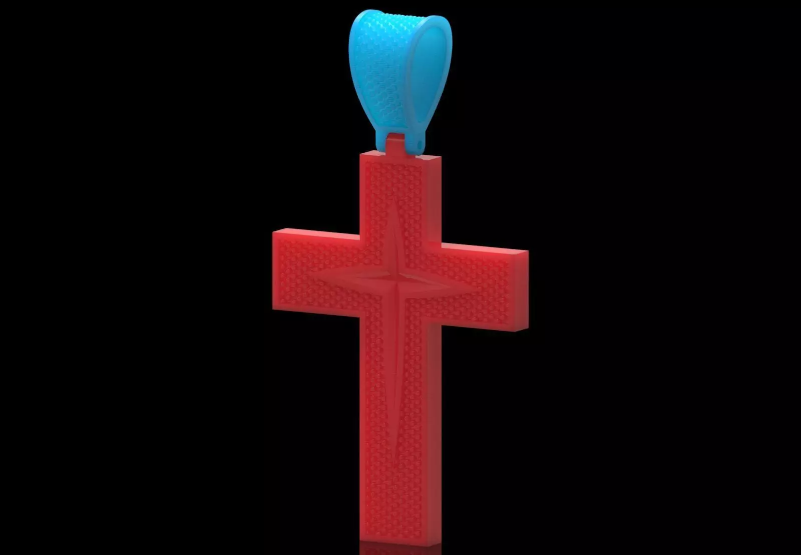 Two-tone Gold Cross stl 3dm Pendant gp0474 3D print model_27