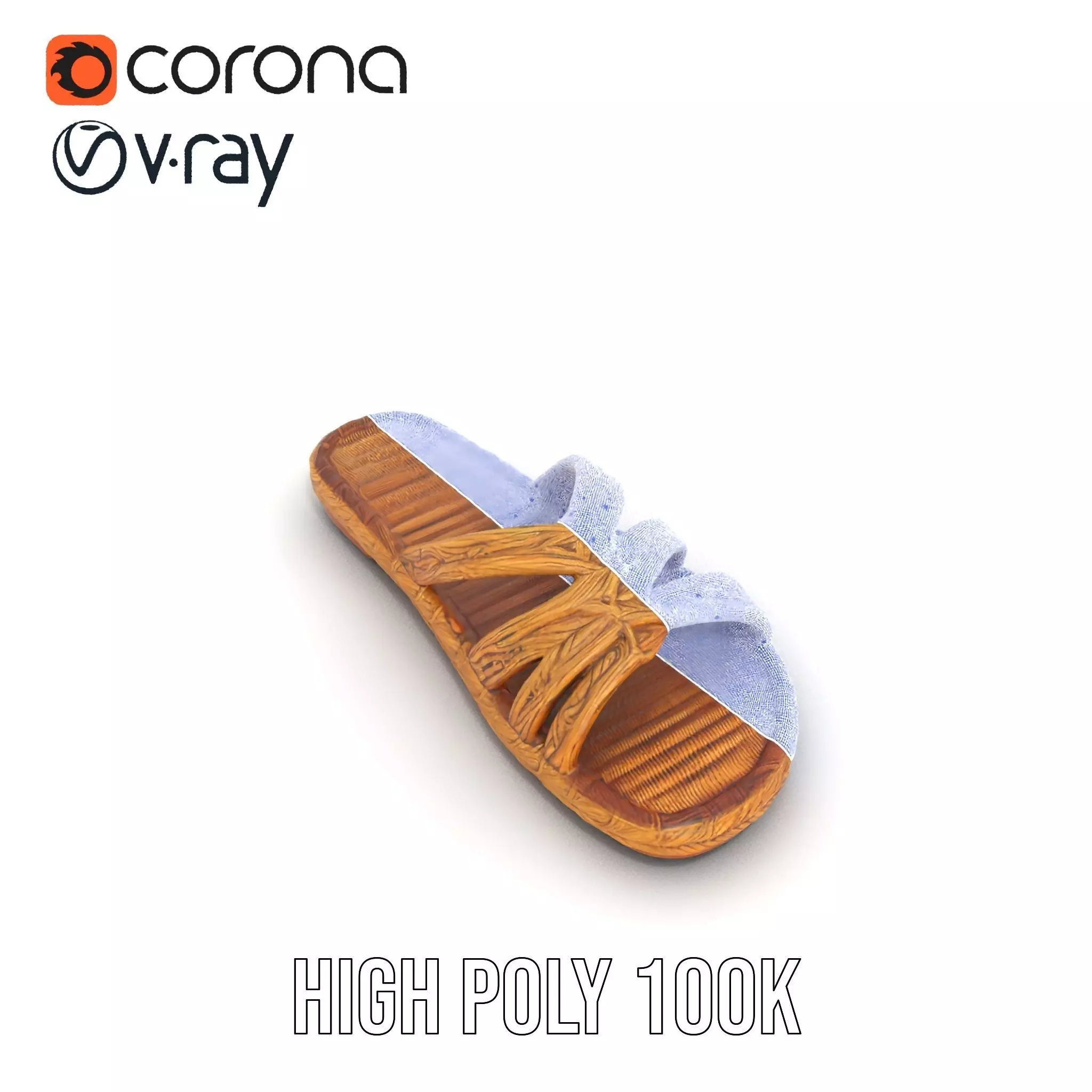 Natural Woven Sandal model pack Low-poly 3D model_31