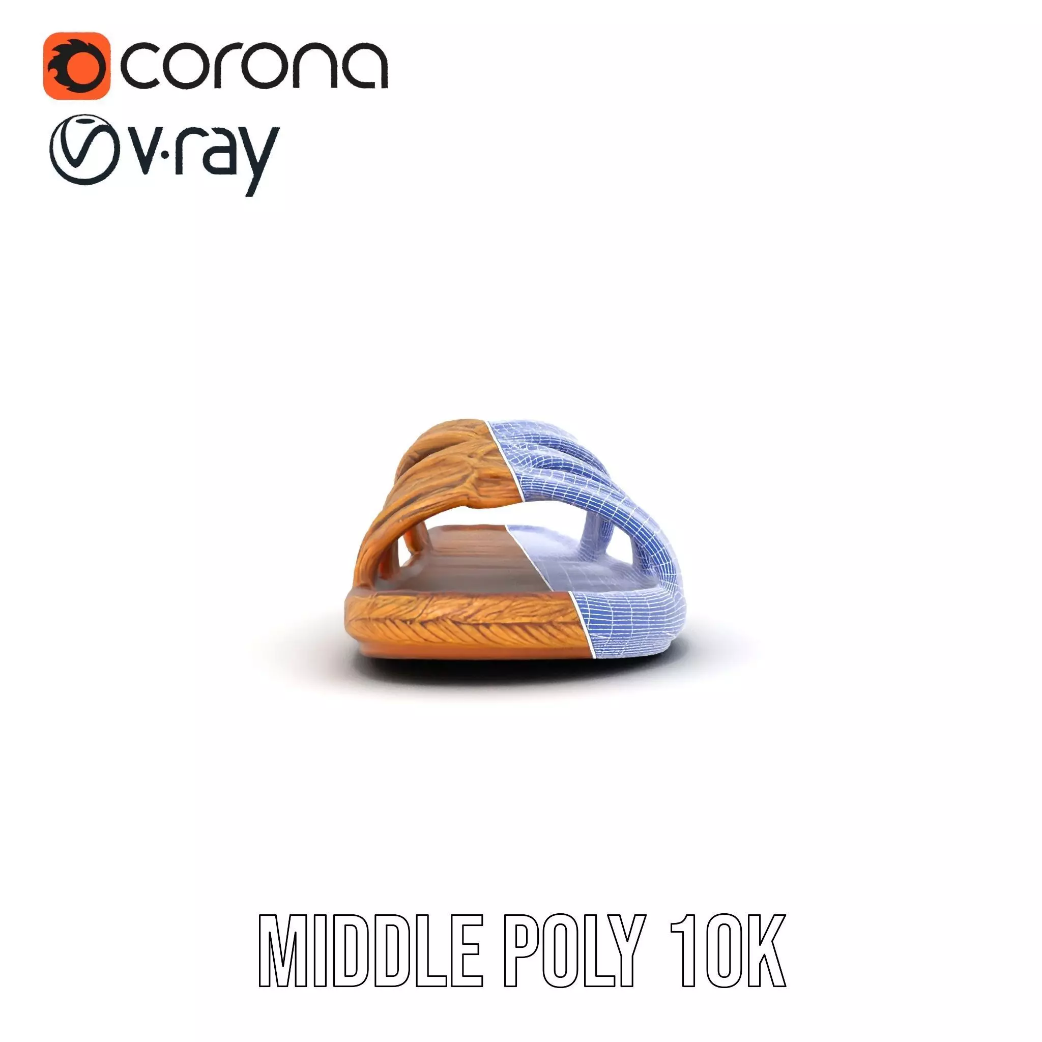 Natural Woven Sandal model pack Low-poly 3D model_21