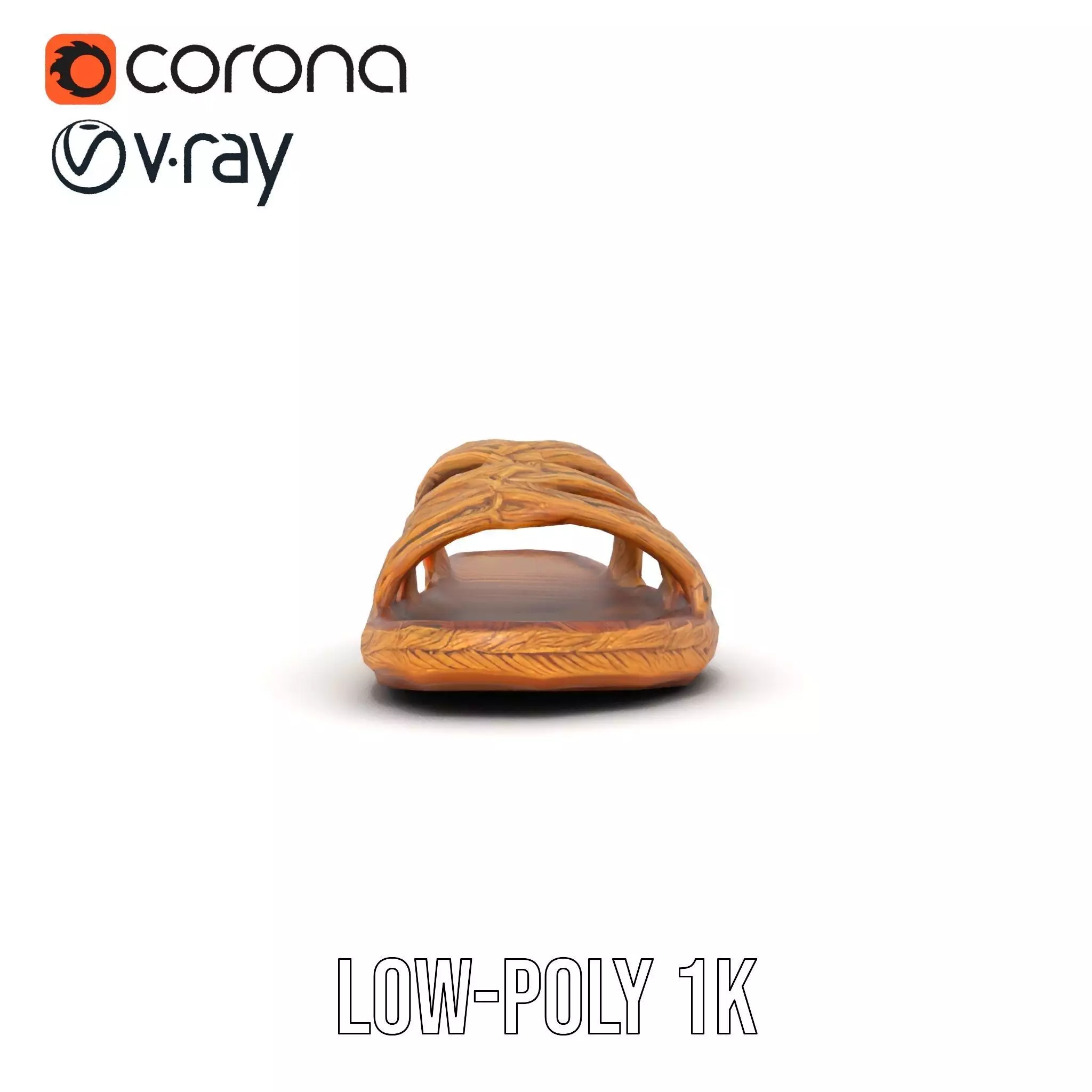 Natural Woven Sandal model pack Low-poly 3D model_25
