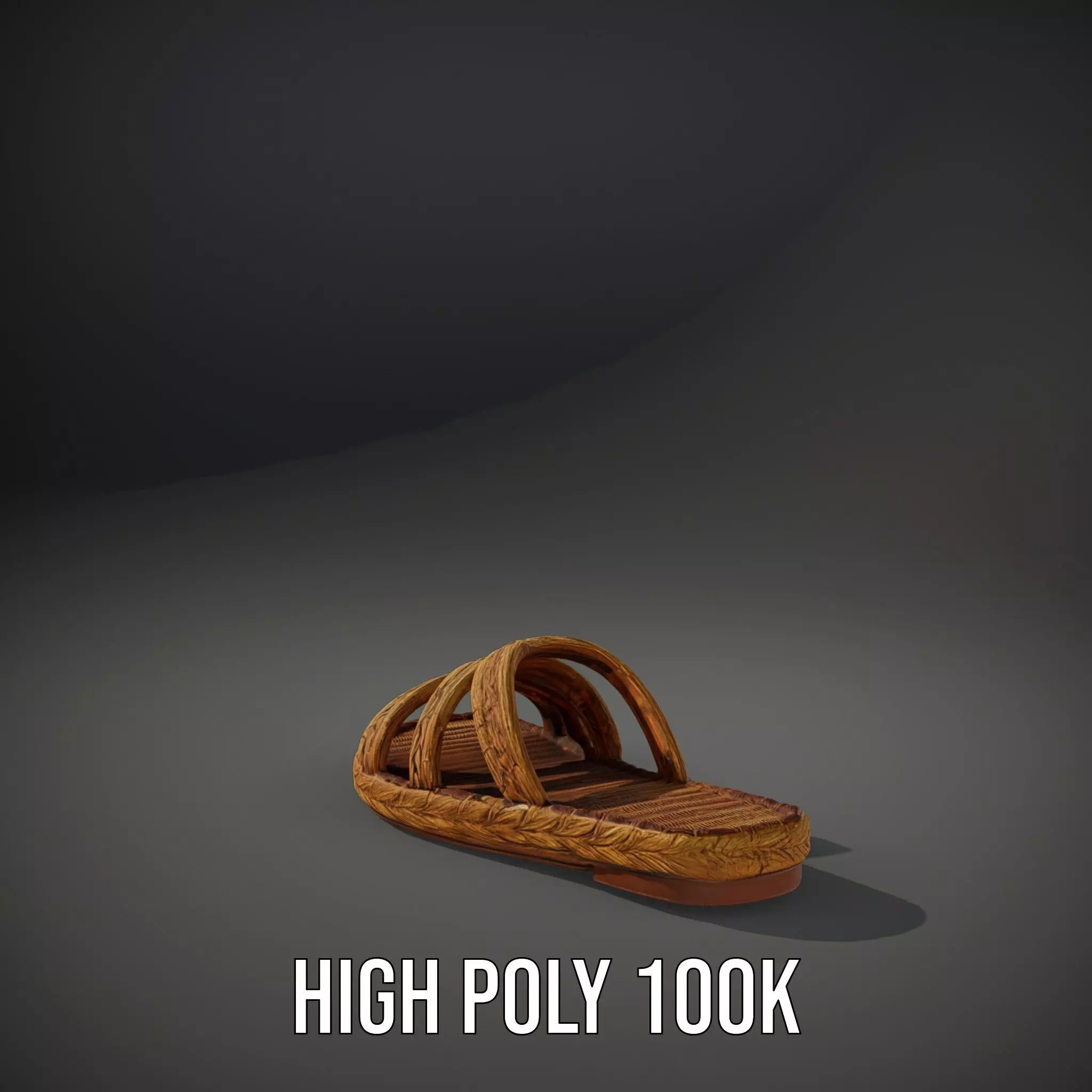 Natural Woven Sandal model pack Low-poly 3D model_8