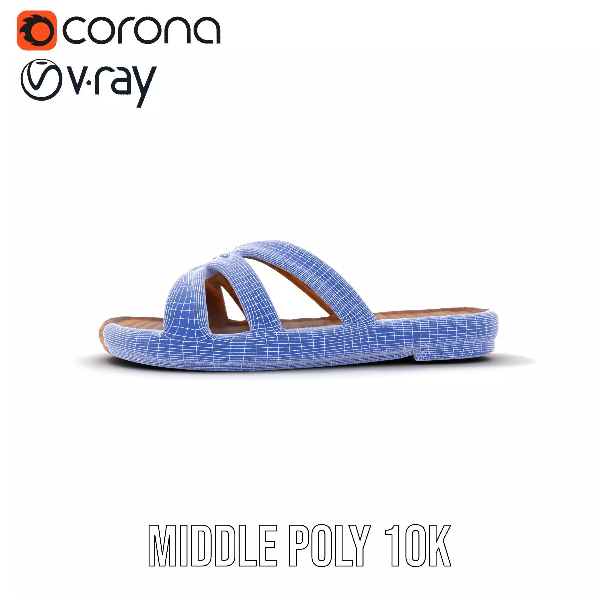 Natural Woven Sandal model pack Low-poly 3D model_29