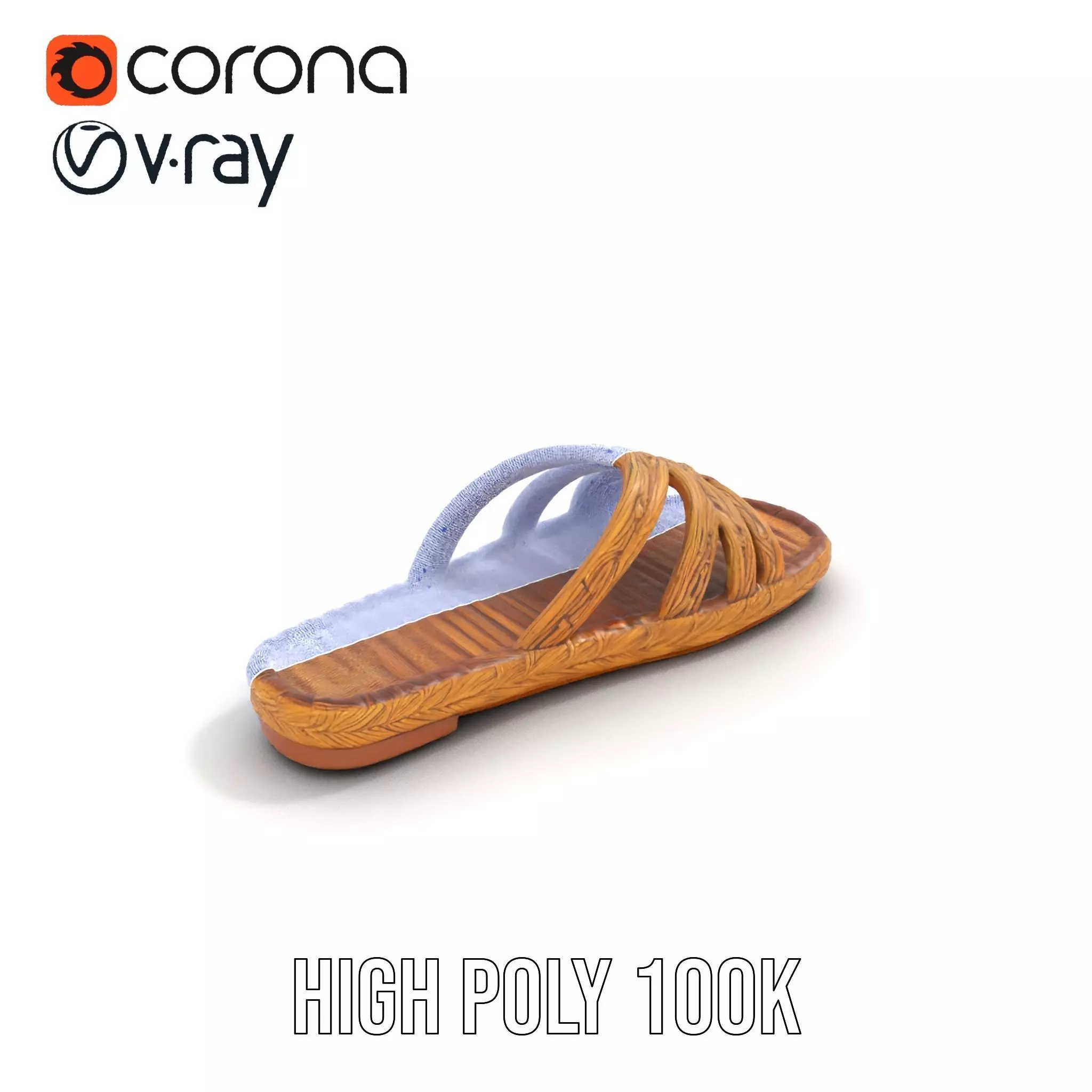 Natural Woven Sandal model pack Low-poly 3D model_33