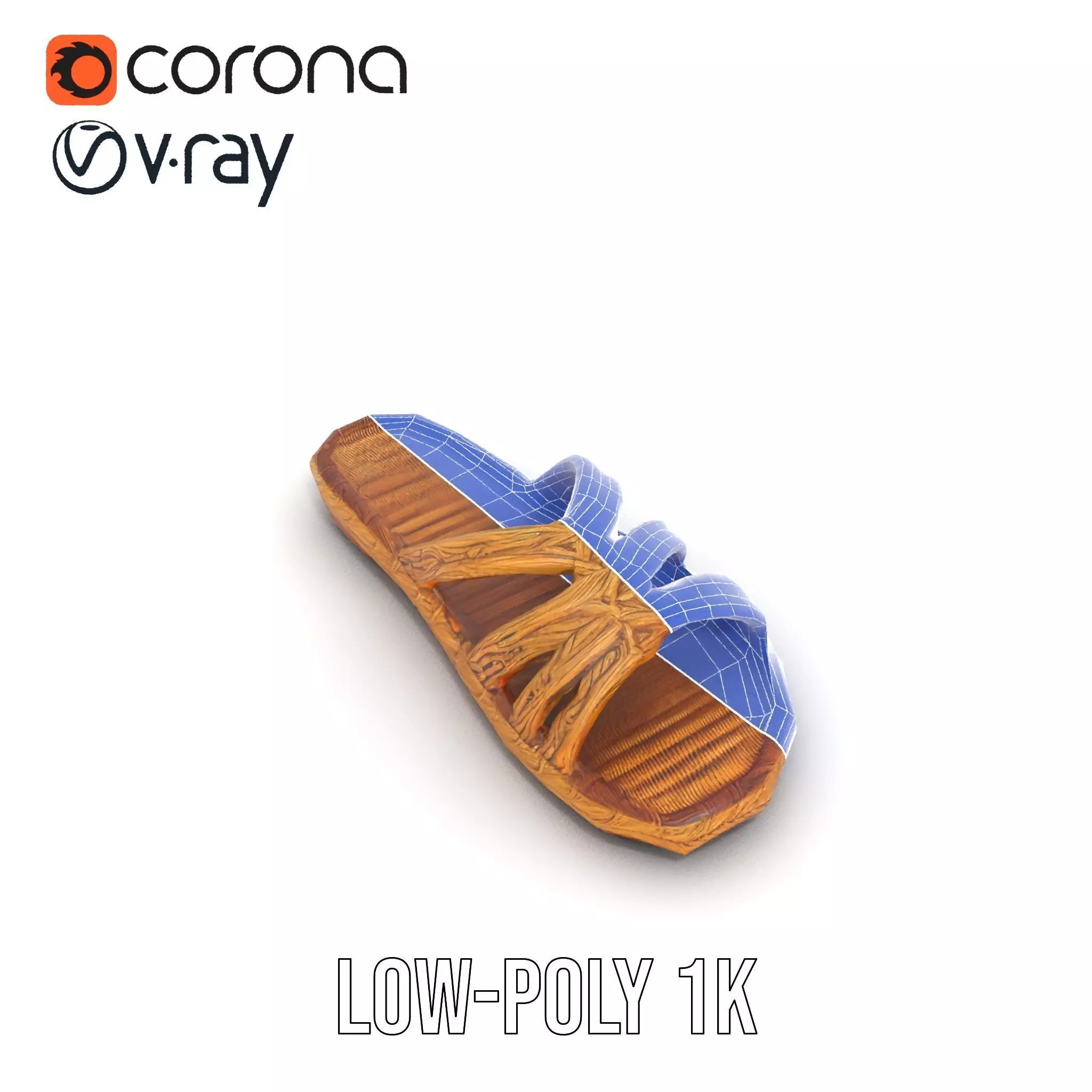 Natural Woven Sandal model pack Low-poly 3D model_19