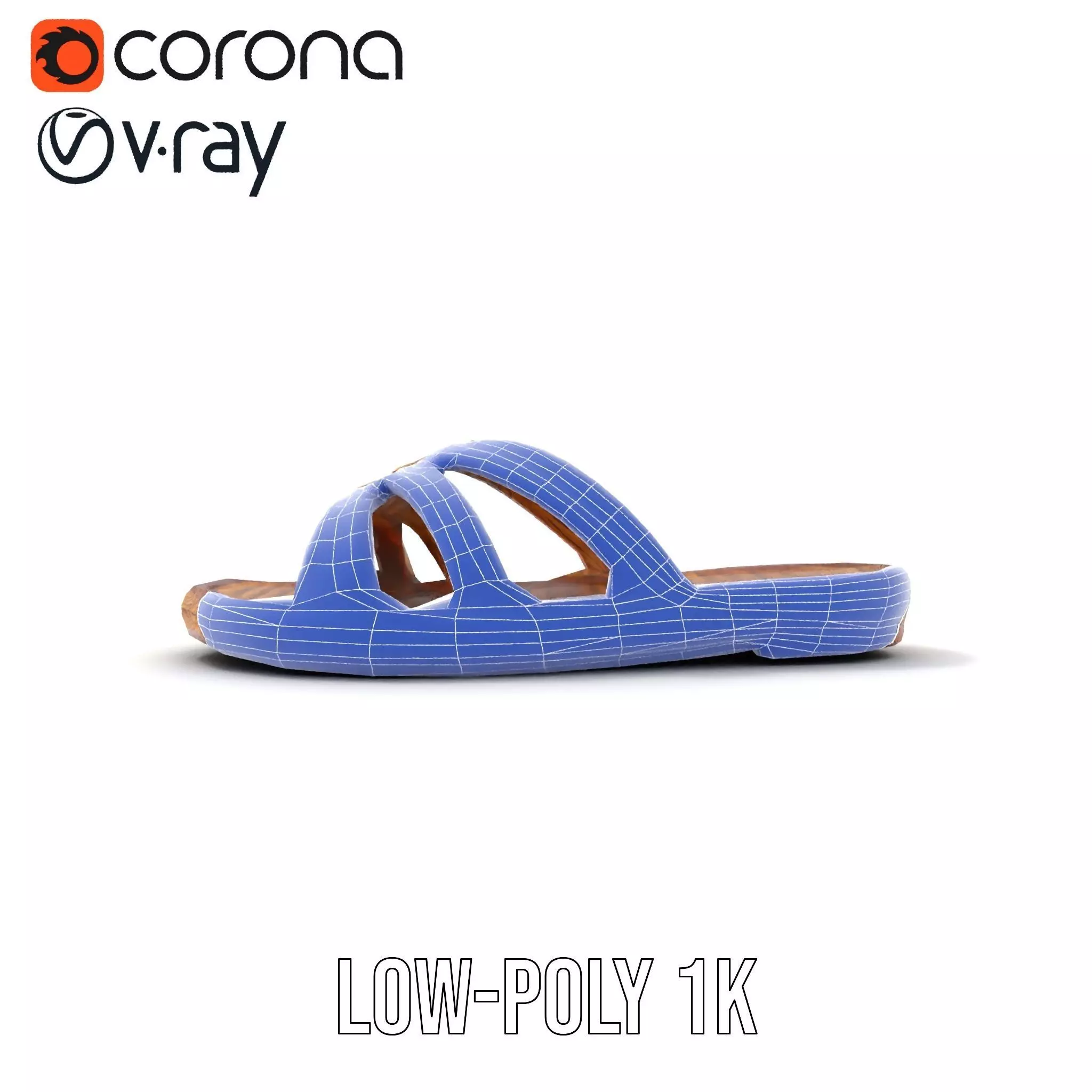 Natural Woven Sandal model pack Low-poly 3D model_27