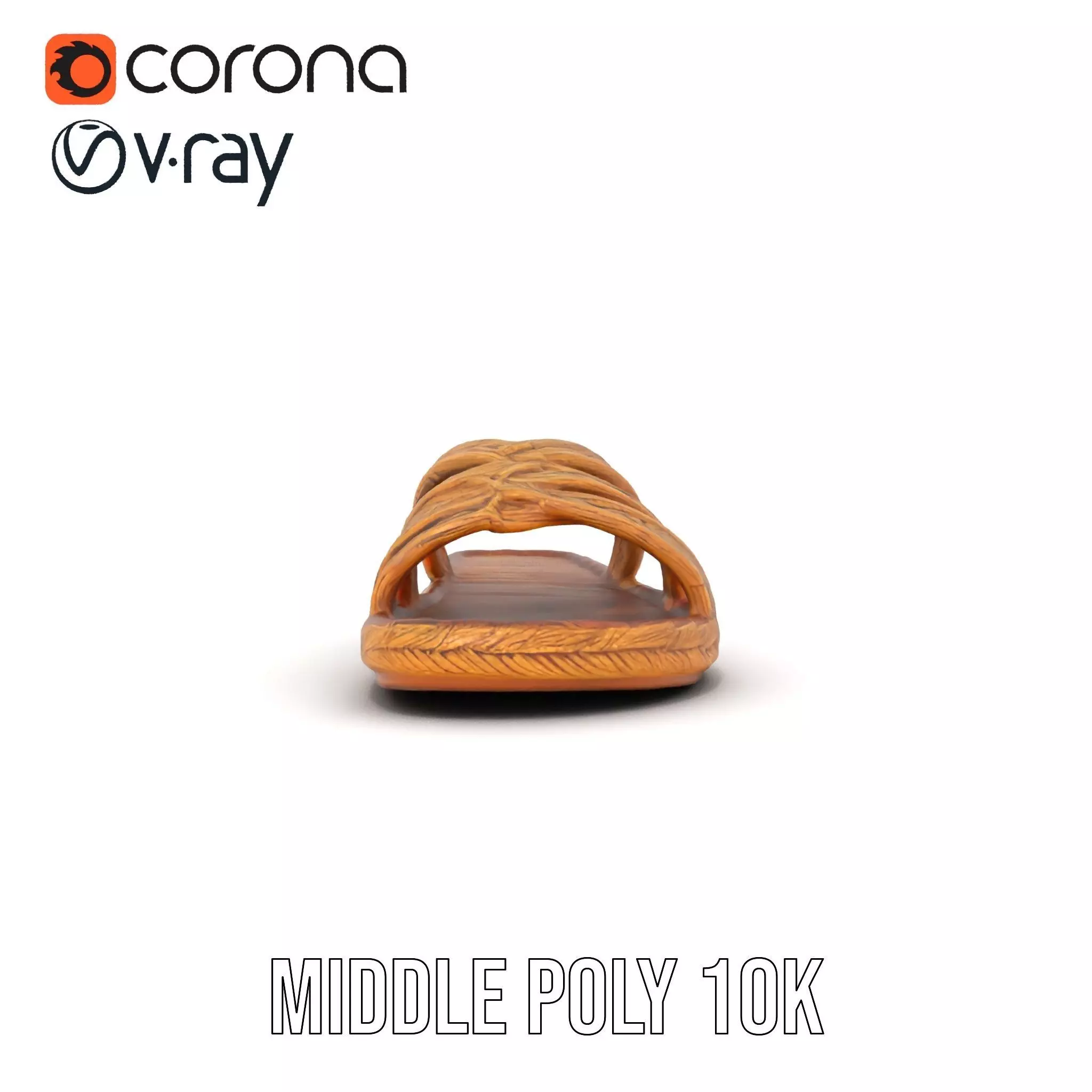 Natural Woven Sandal model pack Low-poly 3D model_11