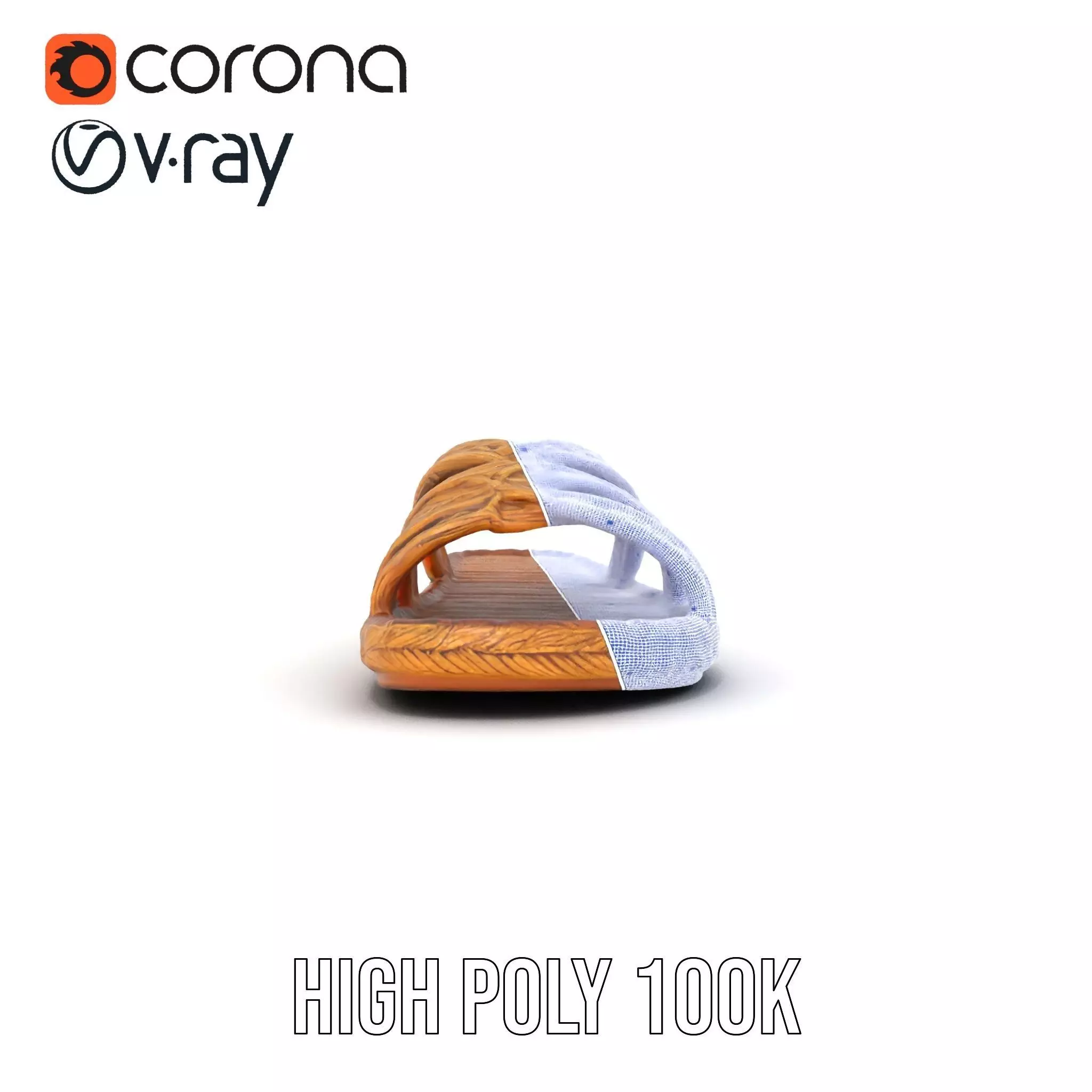 Natural Woven Sandal model pack Low-poly 3D model_28