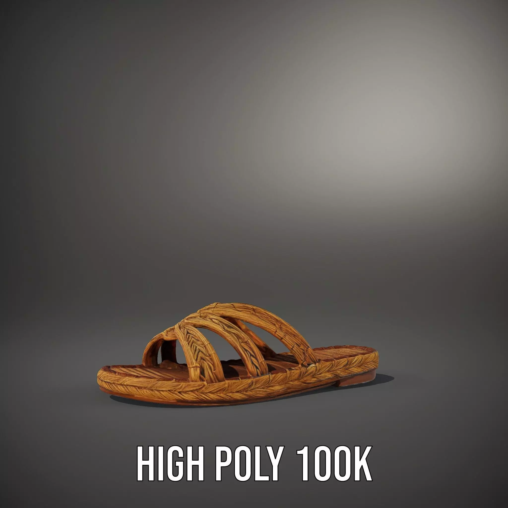 Natural Woven Sandal model pack Low-poly 3D model_10