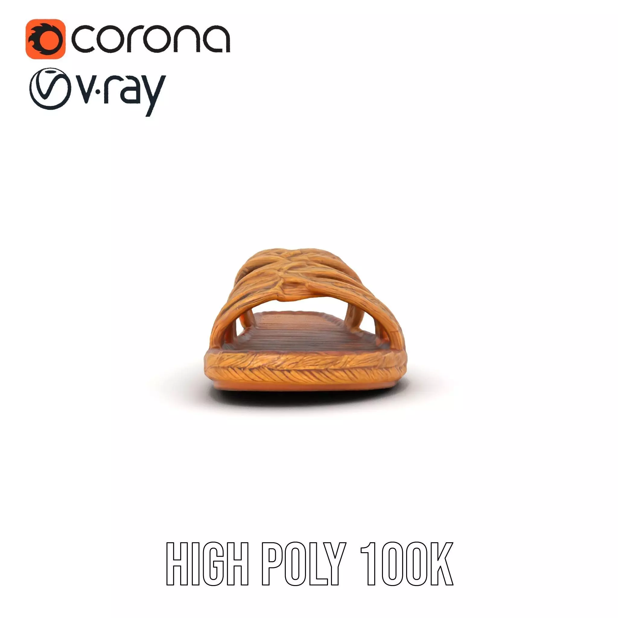 Natural Woven Sandal model pack Low-poly 3D model_32