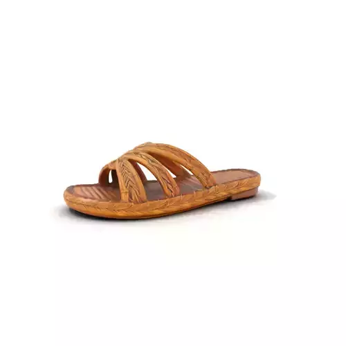 Natural Woven Sandal model pack Low-poly 3D model