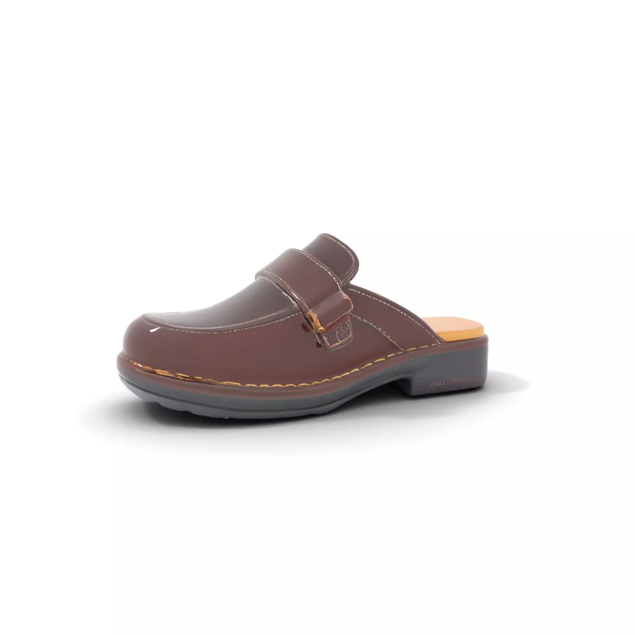 Stylish Brown Loafer model pack Low-poly 3D model_0