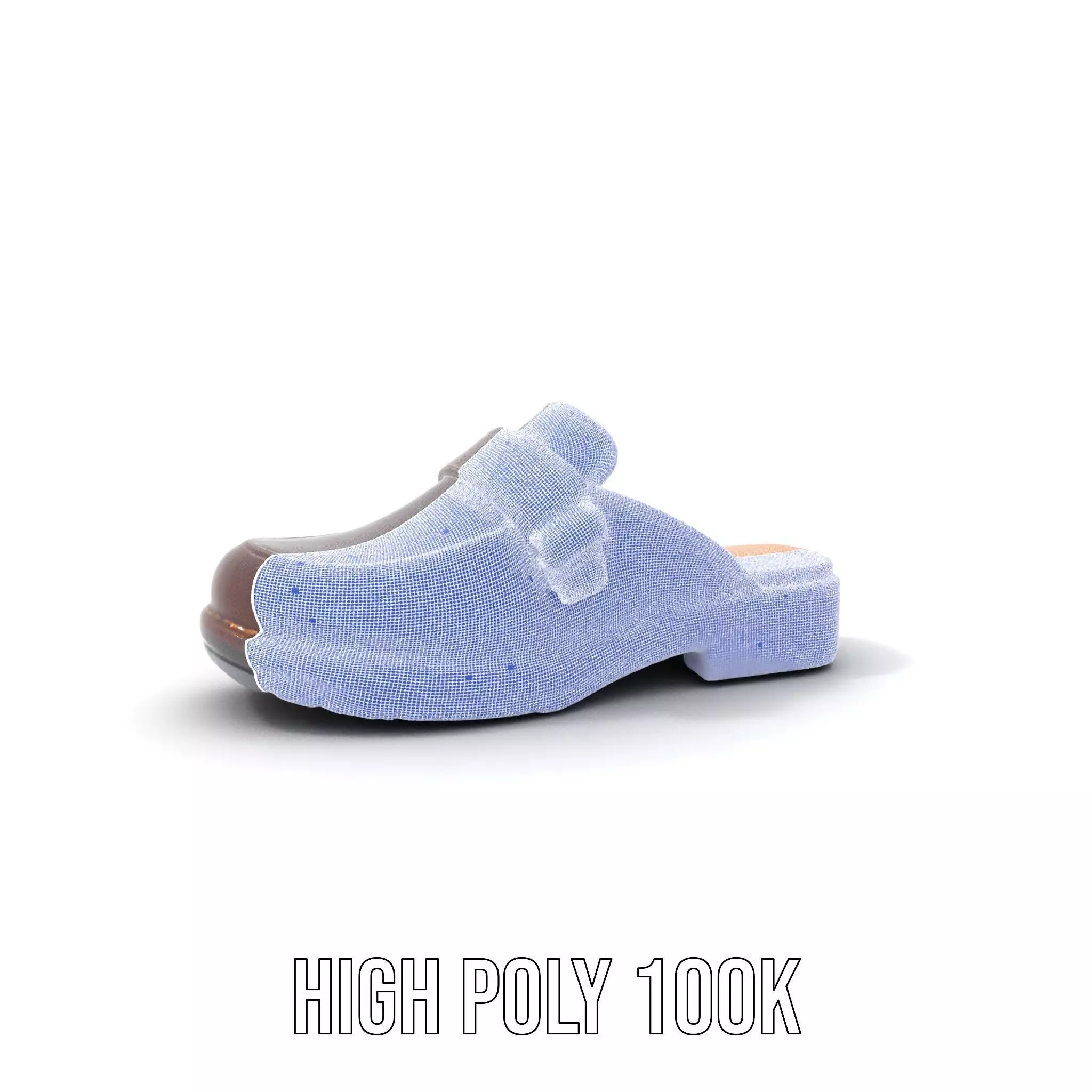 Stylish Brown Loafer model pack Low-poly 3D model_4