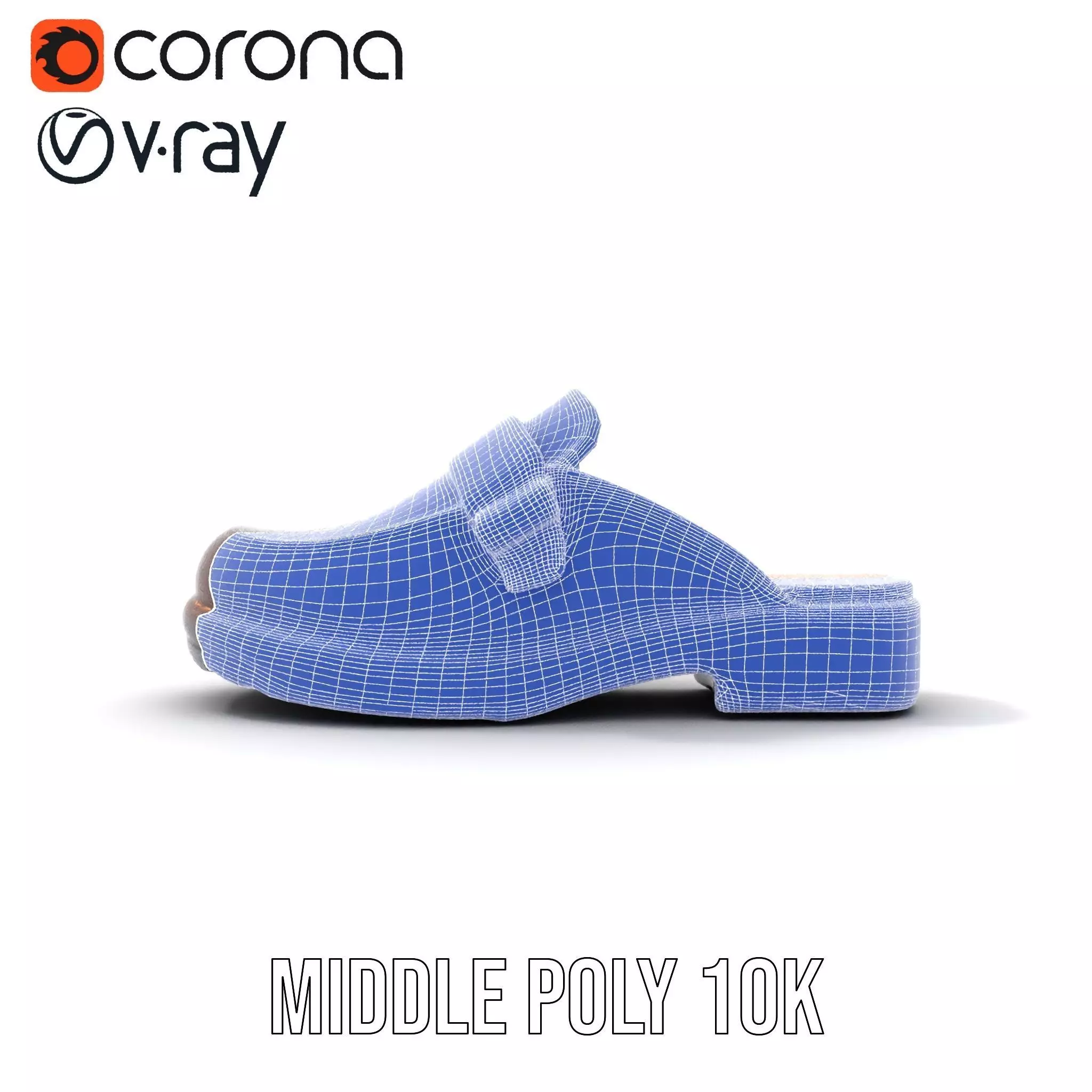 Stylish Brown Loafer model pack Low-poly 3D model_18