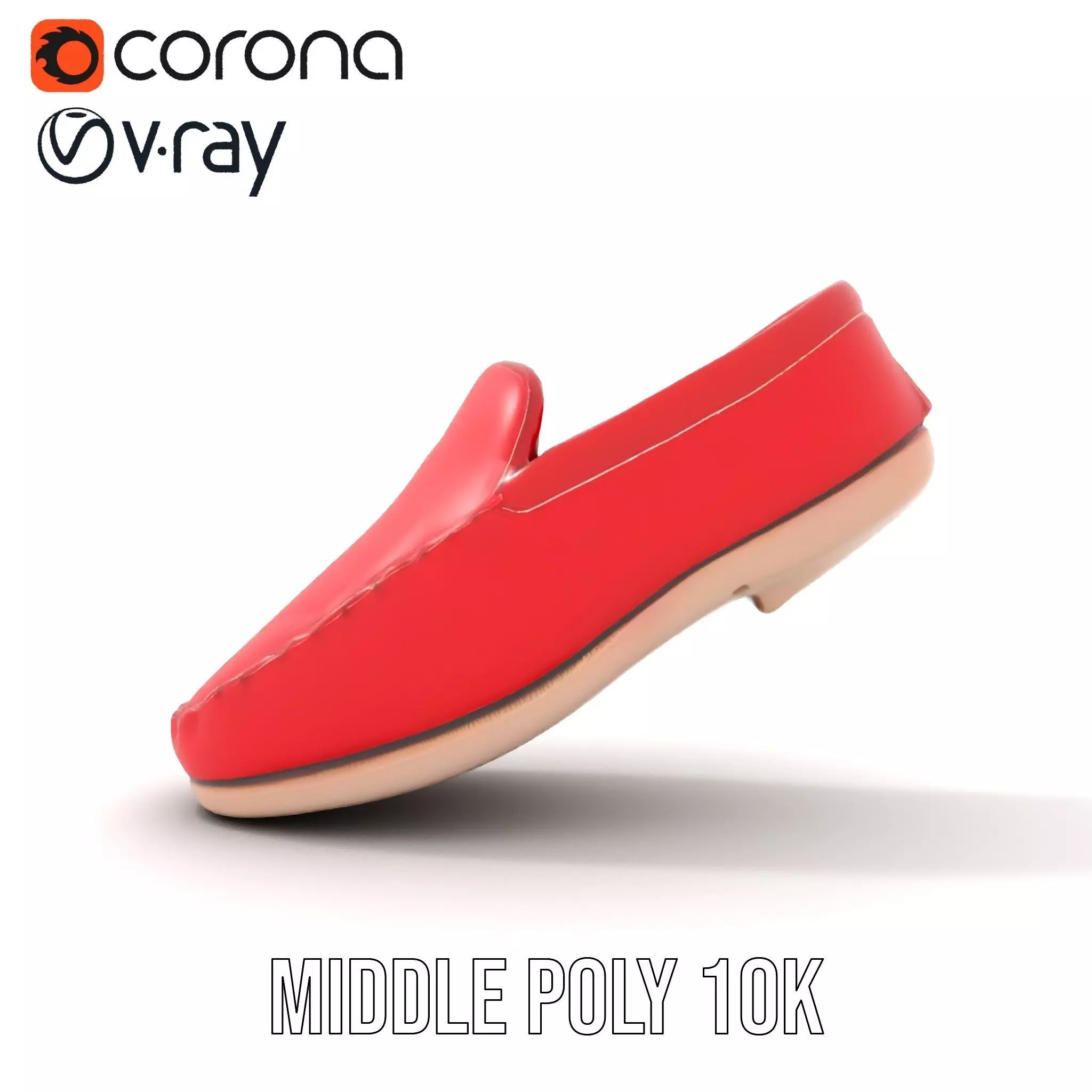 Vibrant Red Loafer model pack Low-poly 3D model_18