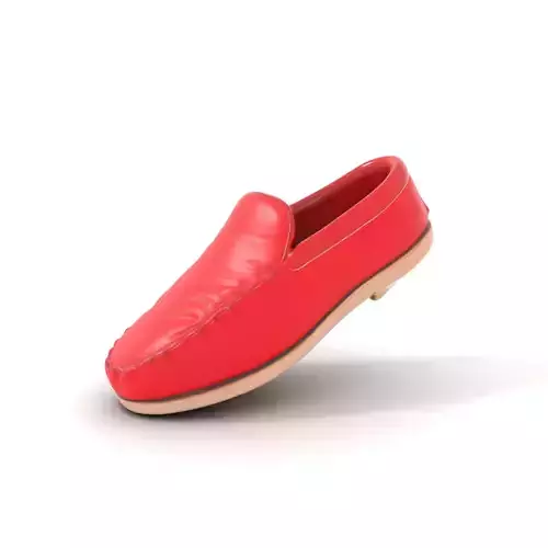 Vibrant Red Loafer model pack Low-poly 3D model