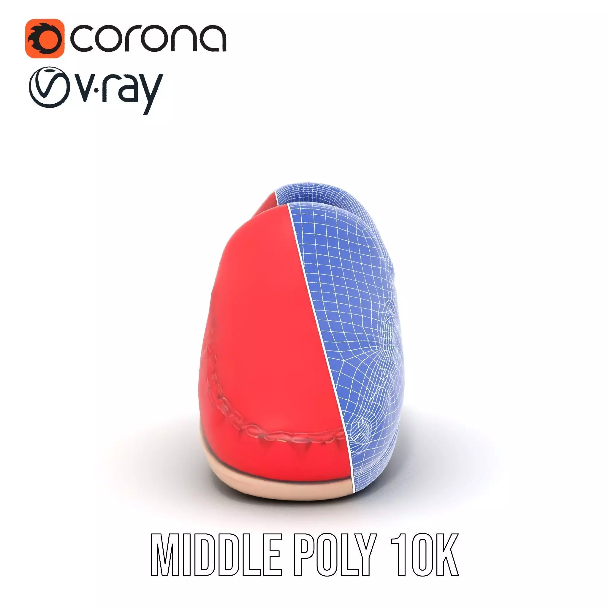 Vibrant Red Loafer model pack Low-poly 3D model_27