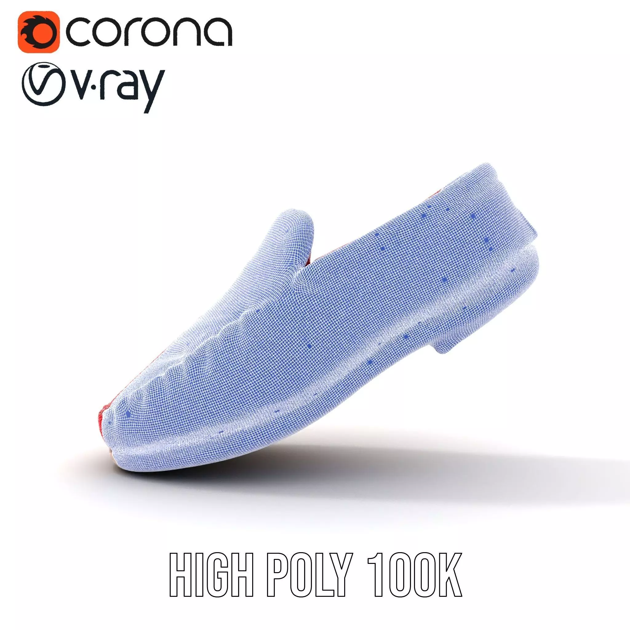 Vibrant Red Loafer model pack Low-poly 3D model_23