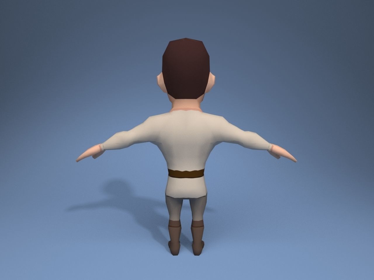 Medieval character slave 1 Low-poly 3D model_5