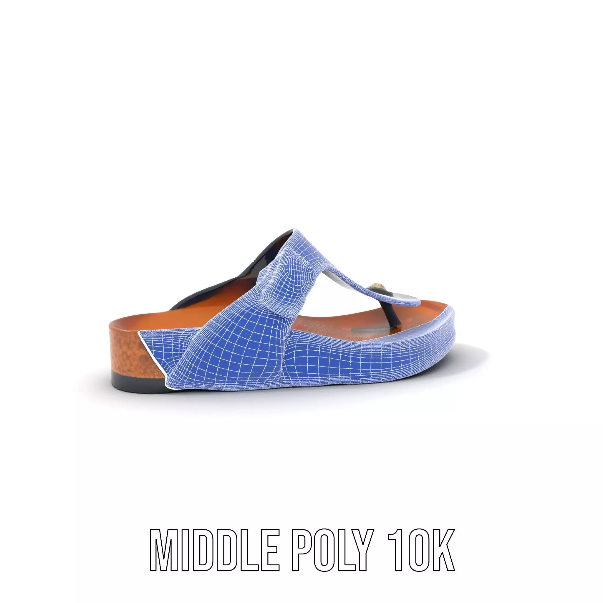 Navy Cork Sandal model pack Low-poly 3D model_19