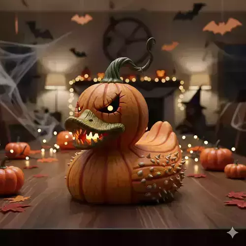 Duck Pumpkin for Halloween
