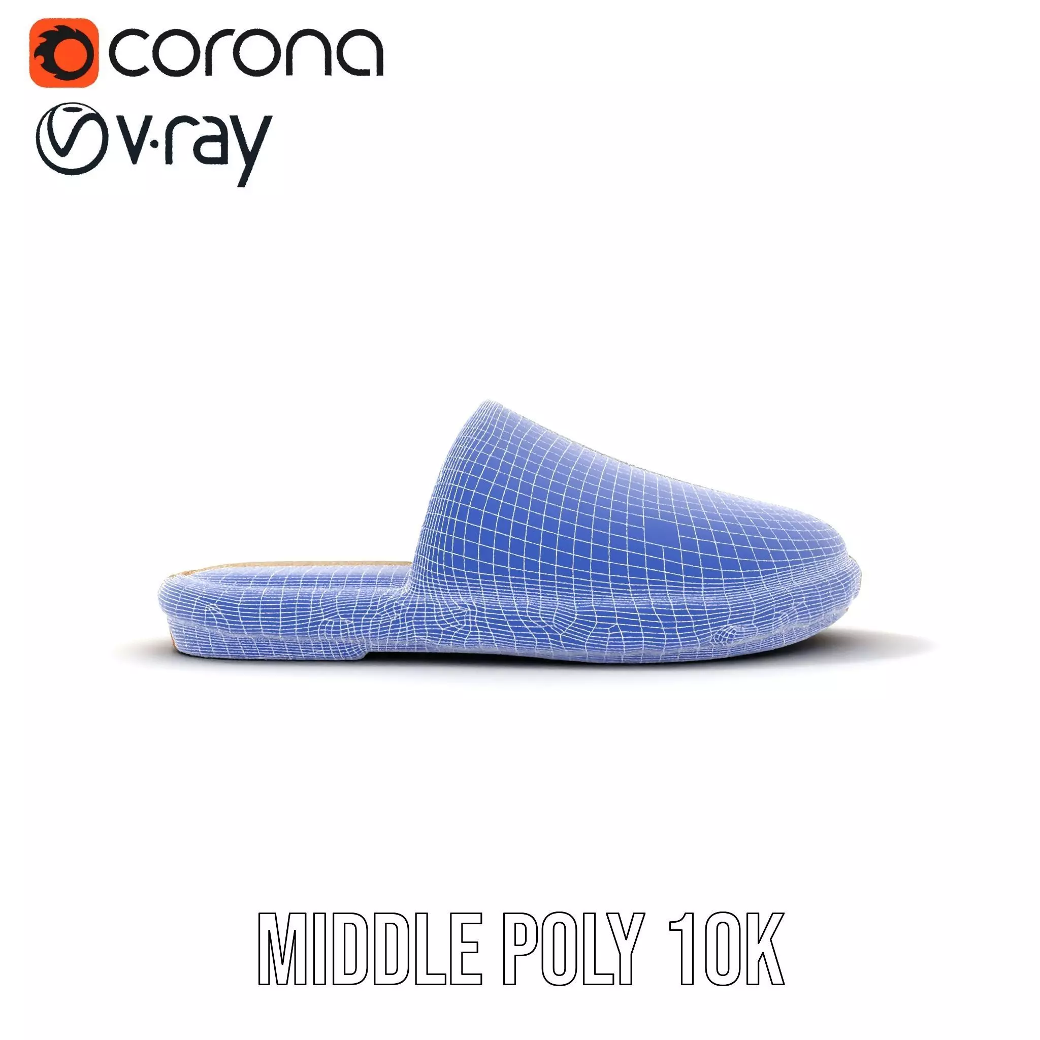 White Woven Slipper model pack Low-poly 3D model_15