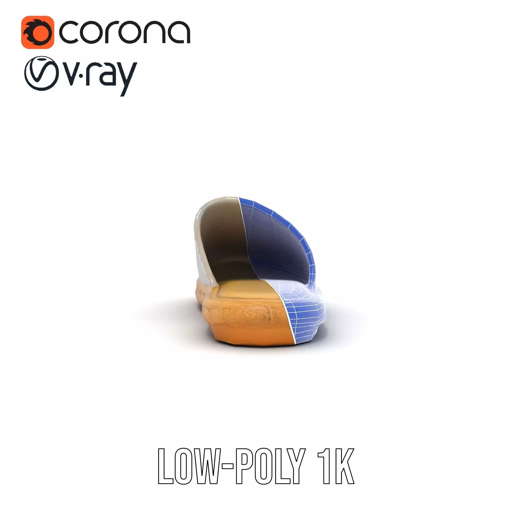 White Woven Slipper model pack Low-poly 3D model_25