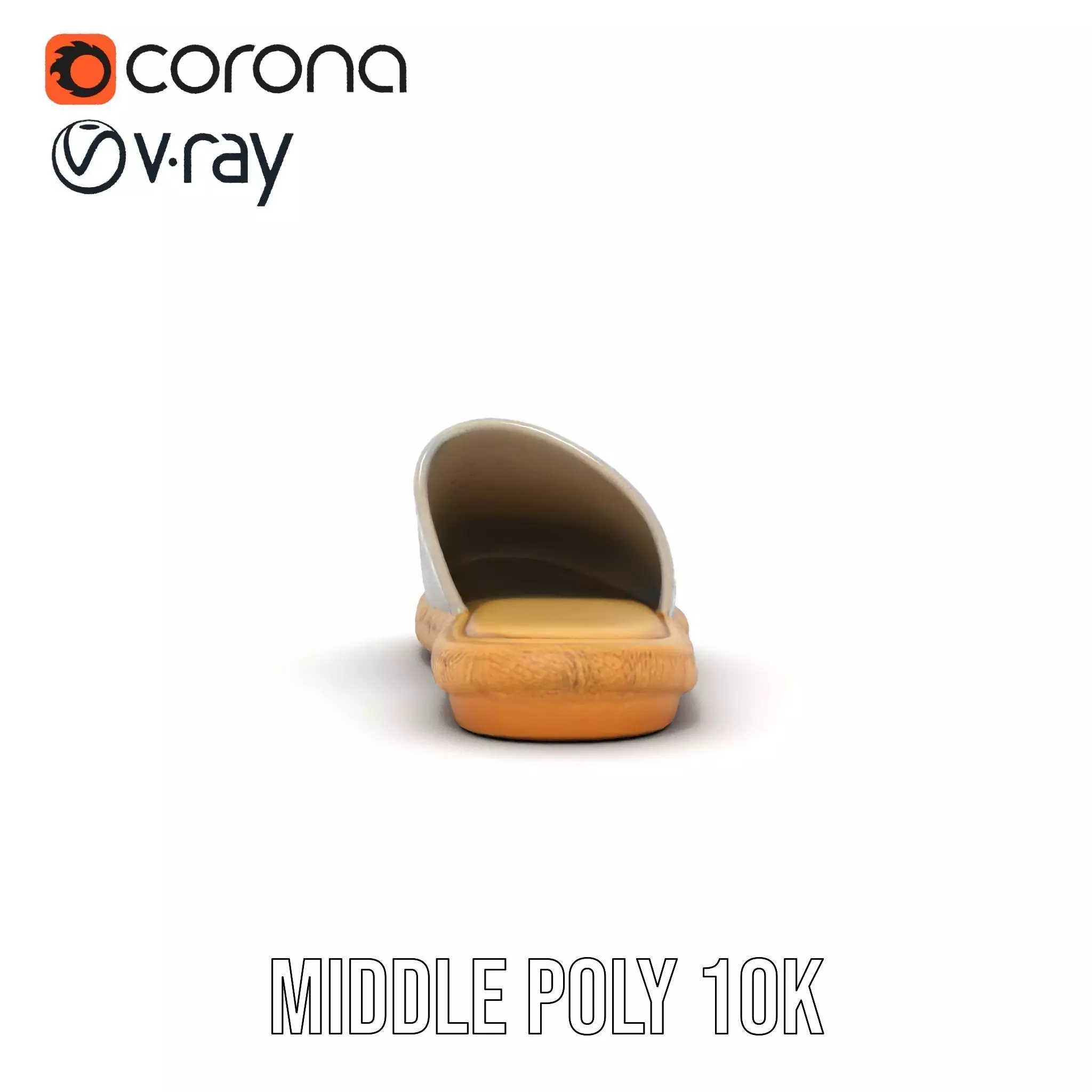 White Woven Slipper model pack Low-poly 3D model_27