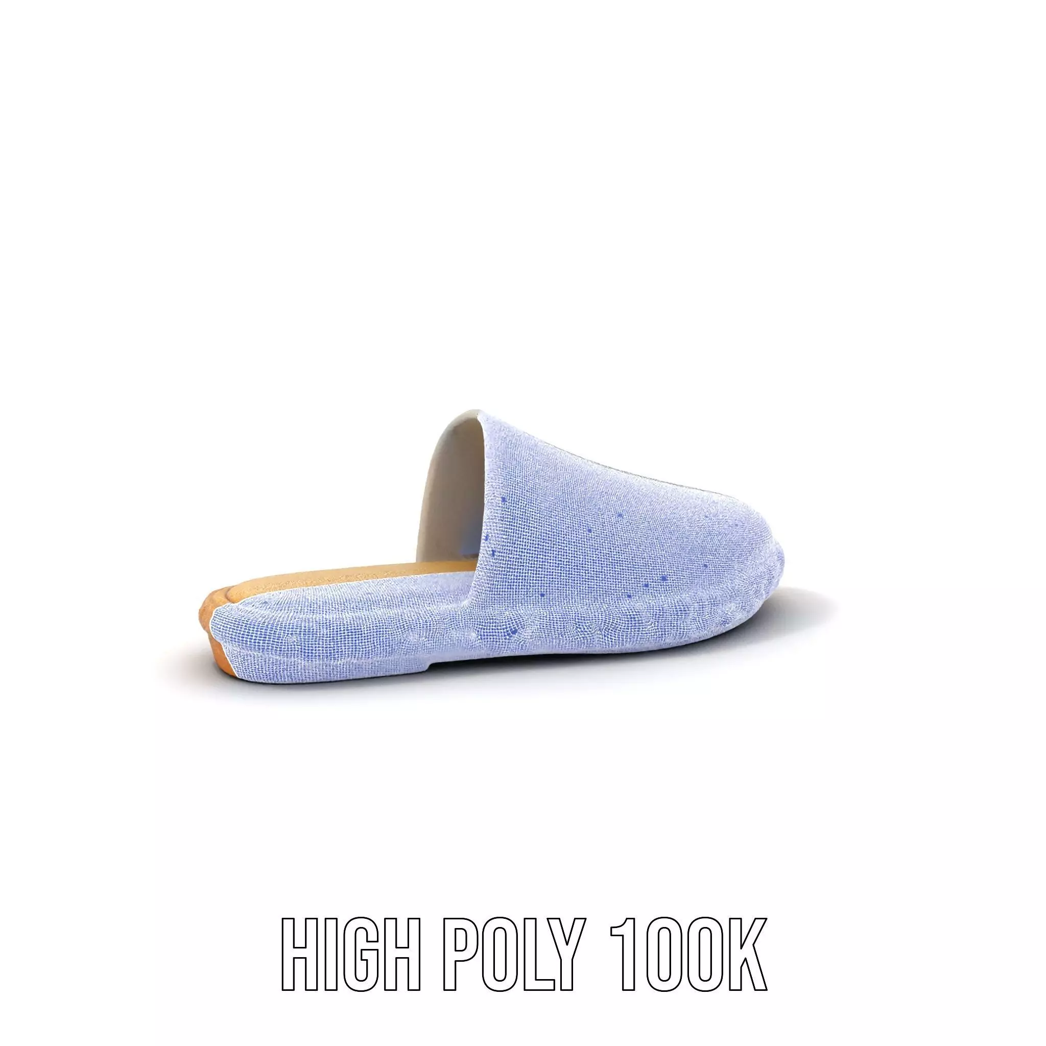White Woven Slipper model pack Low-poly 3D model_4