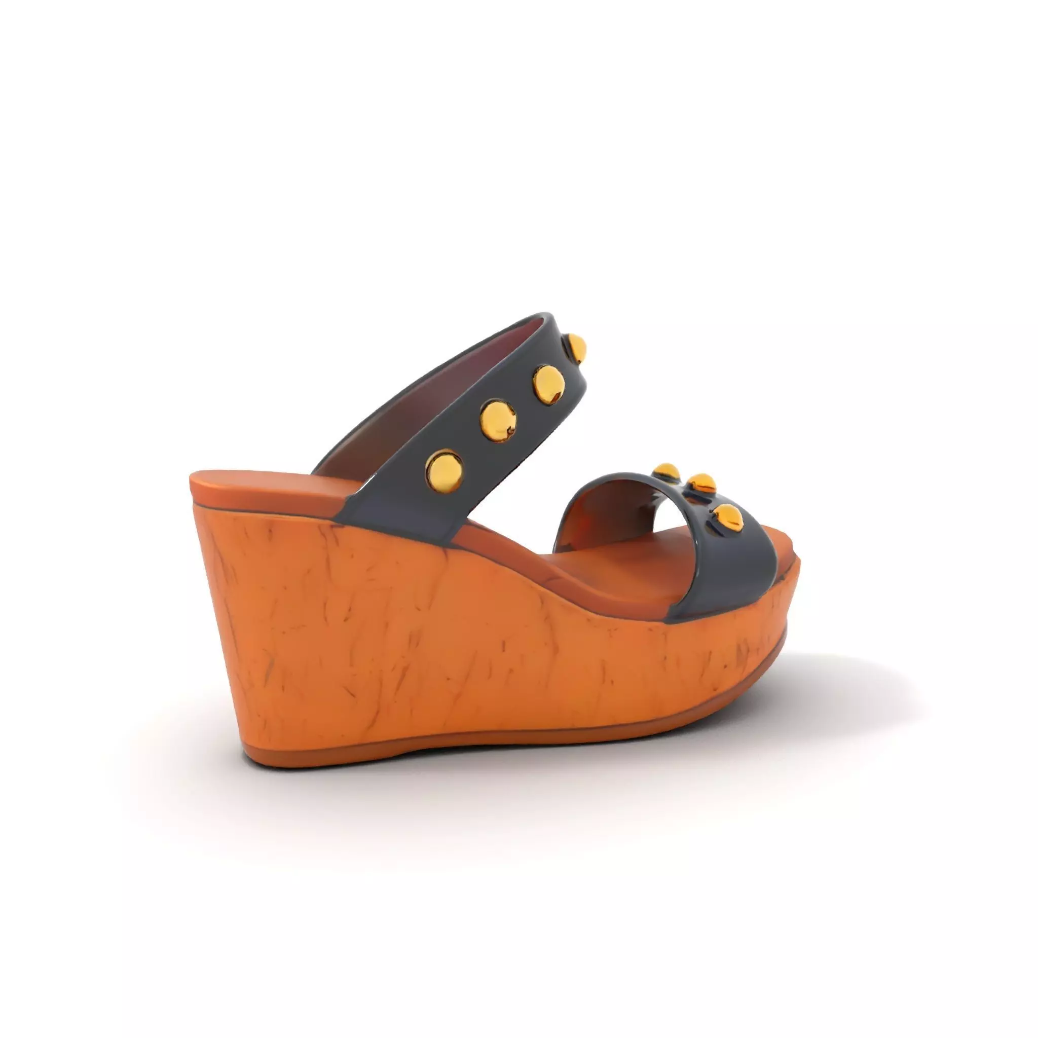 Studded Wedge Sandal model pack Low-poly 3D model_21